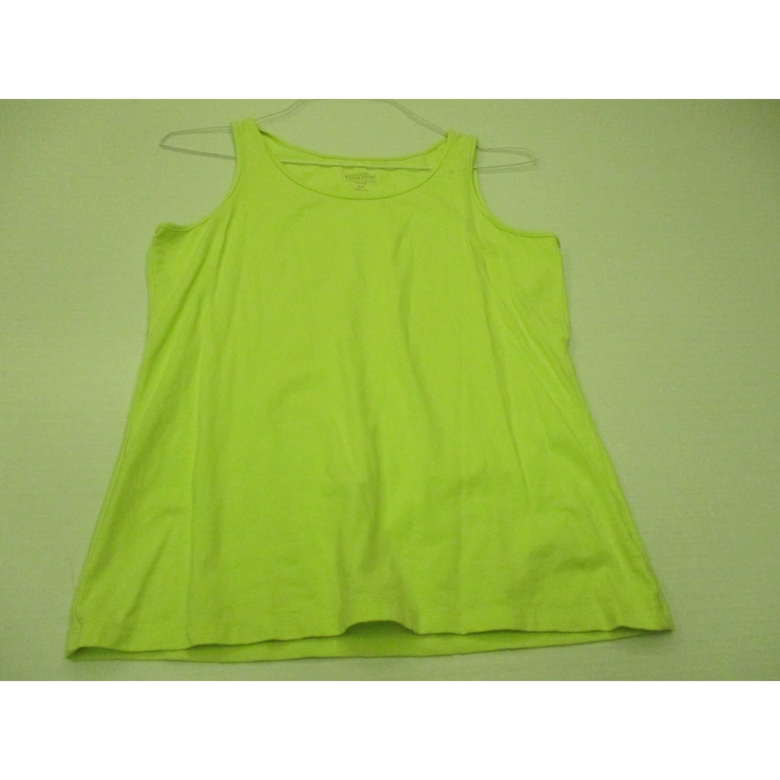 Pendleton Pendleton Women's Tank Top S Yellow Cotton Blend Sleeveless Round Neck Solid Stretch Shirt Size S / US 4 / IT 40 - 2 Thumbnail