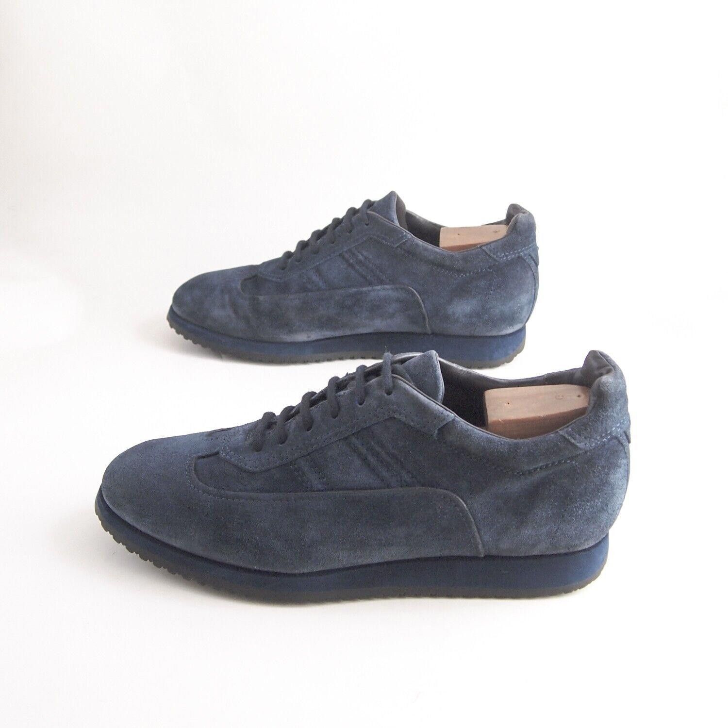 Santoni Santoni Low Top Sneakers Blue Suede Mens US 10.5 EU 43.5 Size US 10.5 / EU 43-44 - 2 Thumbnail