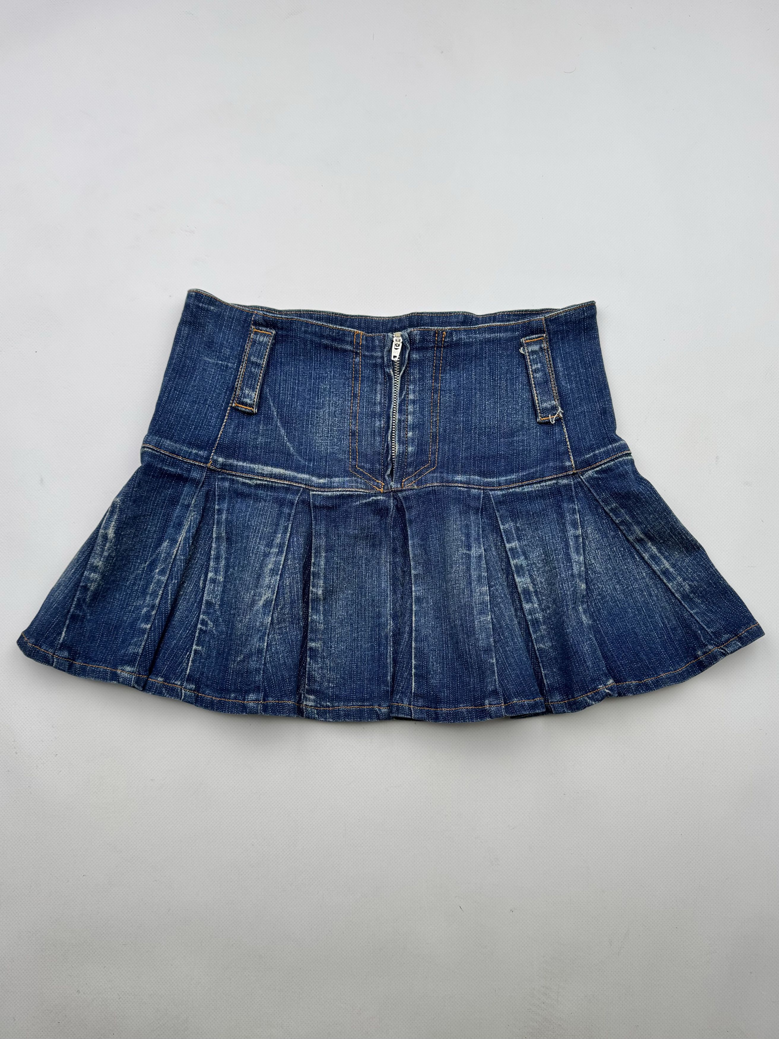 90's Mini Flared Denim Skirt B33(V345)