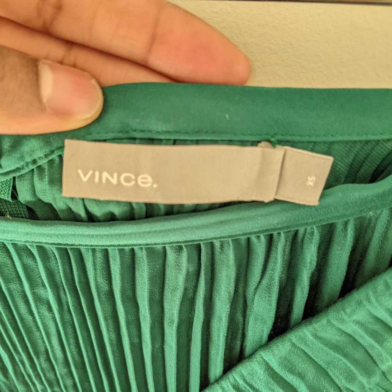 Vince Green Crushed Pleated Maxi Skirt Size 26" / US 2 / IT 38 - 4 Thumbnail