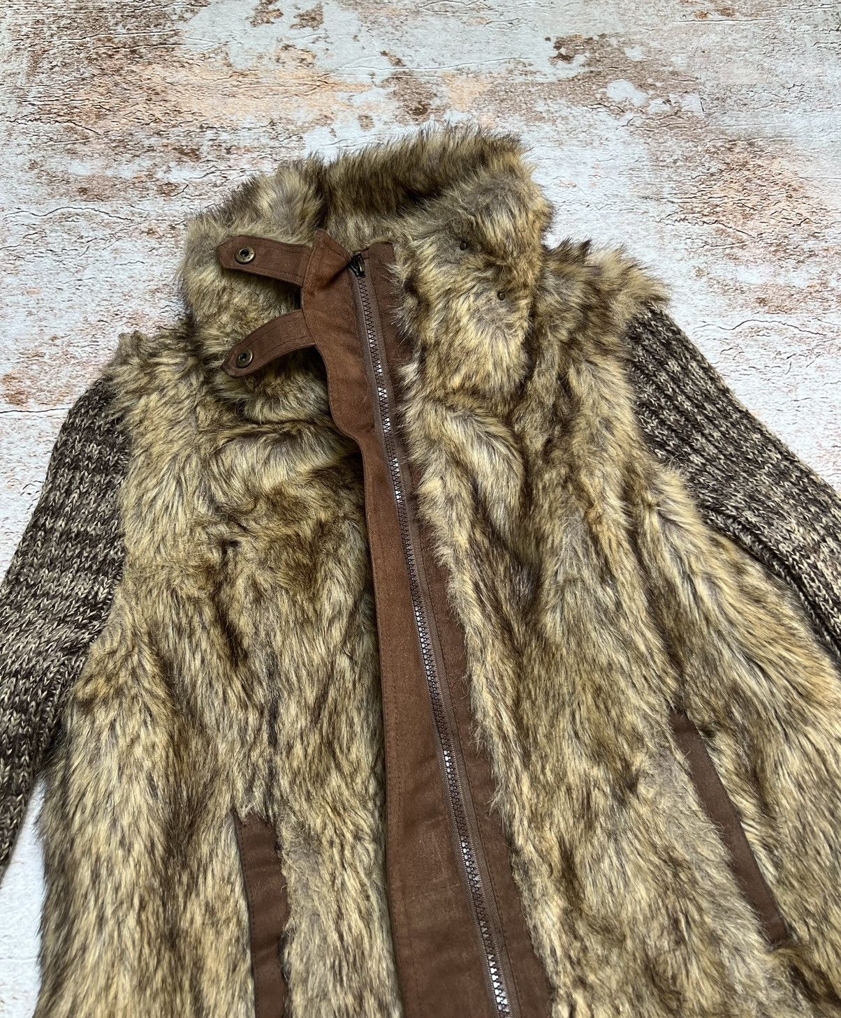 Vintage Vintage Japanese knit jacket with faux fur Size S / US 4 / IT 40 - 5 Thumbnail