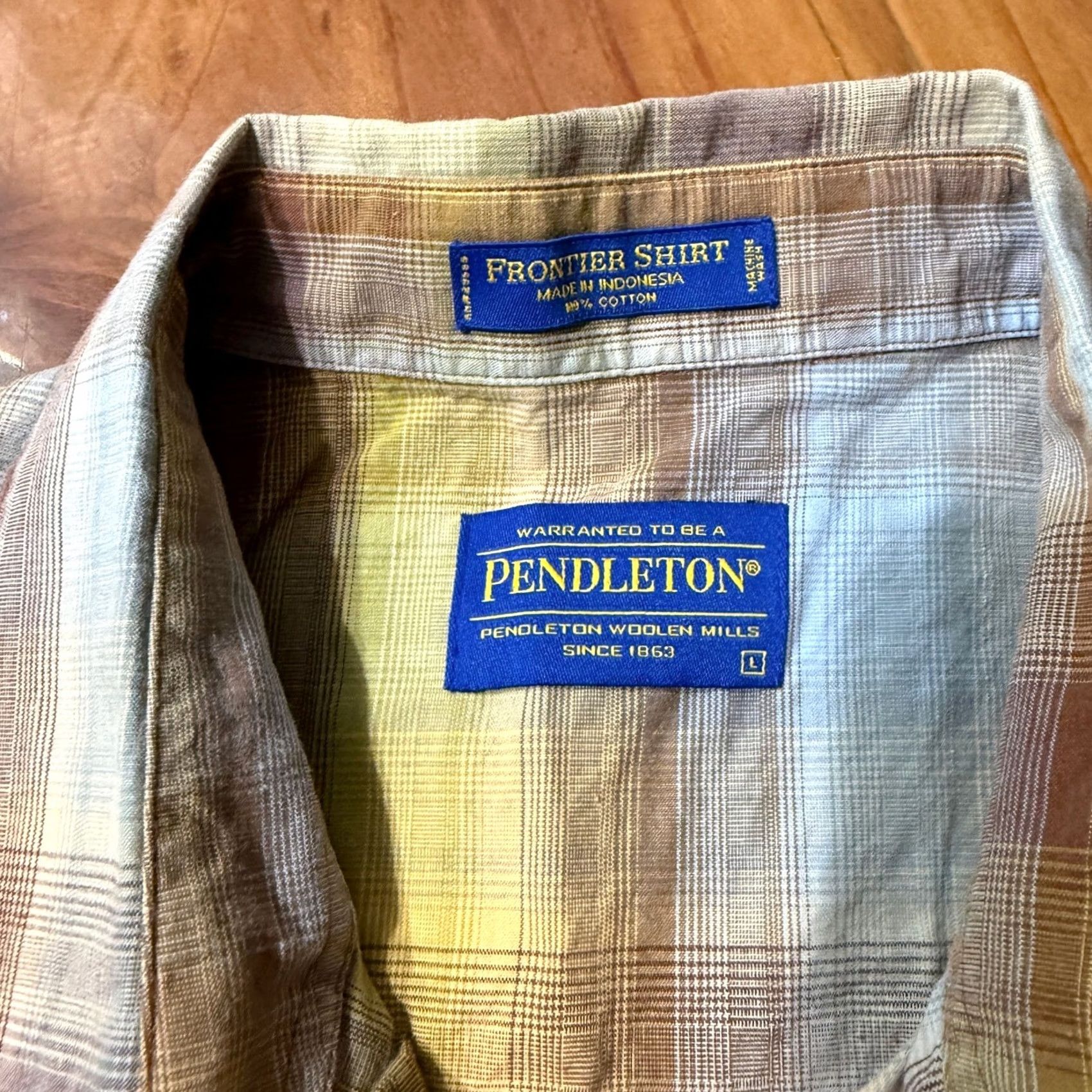 Pendleton Pendleton Shirt Mens L Frontier Plaid Cotton S/S Pearl Snap Western Casual A25 Size US L / EU 52-54 / 3 - 3 Thumbnail