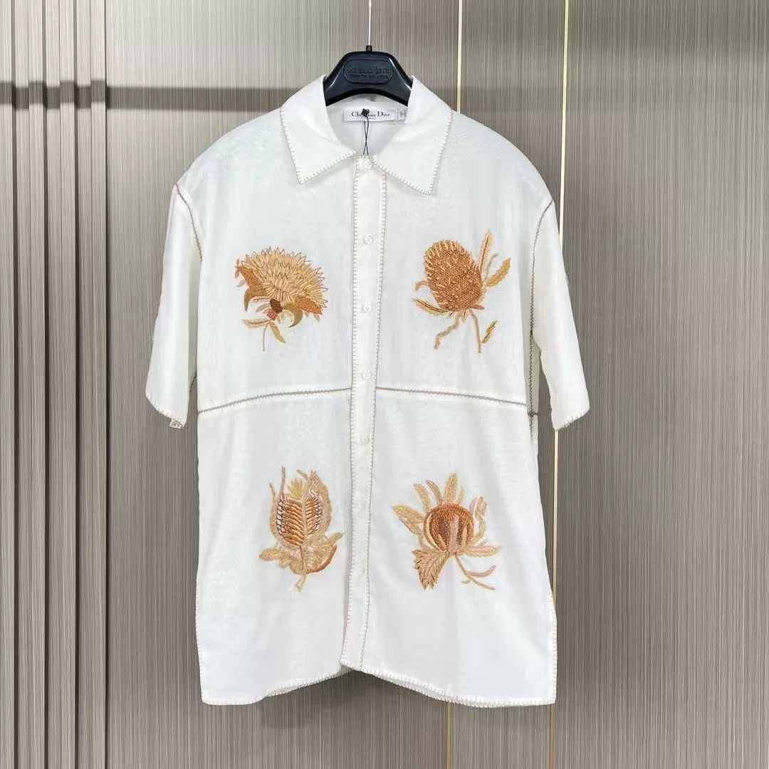 Dior dior embroidered short sleeve shirt Size XS / US 0-2 / IT 36-38 - 1 Thumbnail