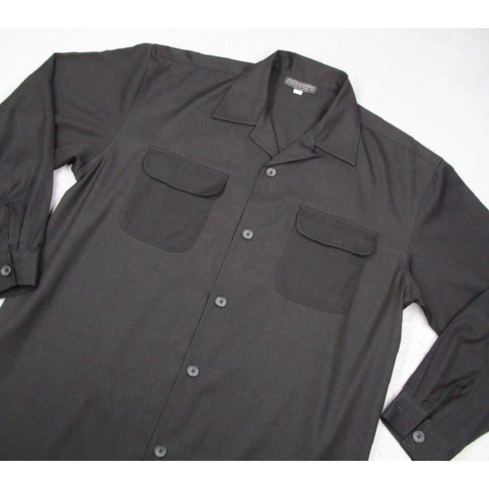 Vintage Alberto Celini Shirt Mens XL Black Button-Up Long Sleeve Heavyweight Size US XL / EU 56 / 4 - 2 Thumbnail