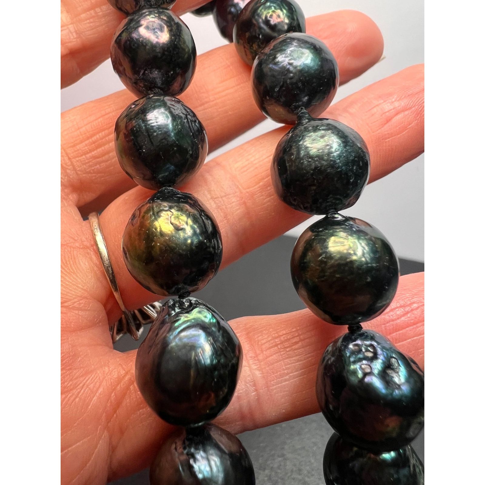 Other 13mm Cultured black pearl 22 inch necklace with 925 clasp Size ONE SIZE - 9 Thumbnail