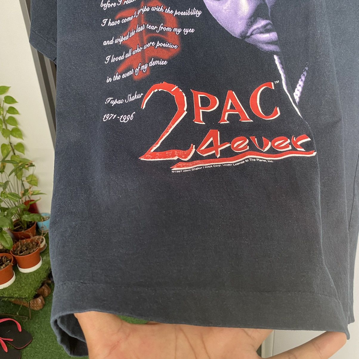 Rap Tees Vintage Faded 90s 2pac 4ever Tupac ERD GRUNGE GRAIL RAP TEES Size US L / EU 52-54 / 3 - 10 Thumbnail
