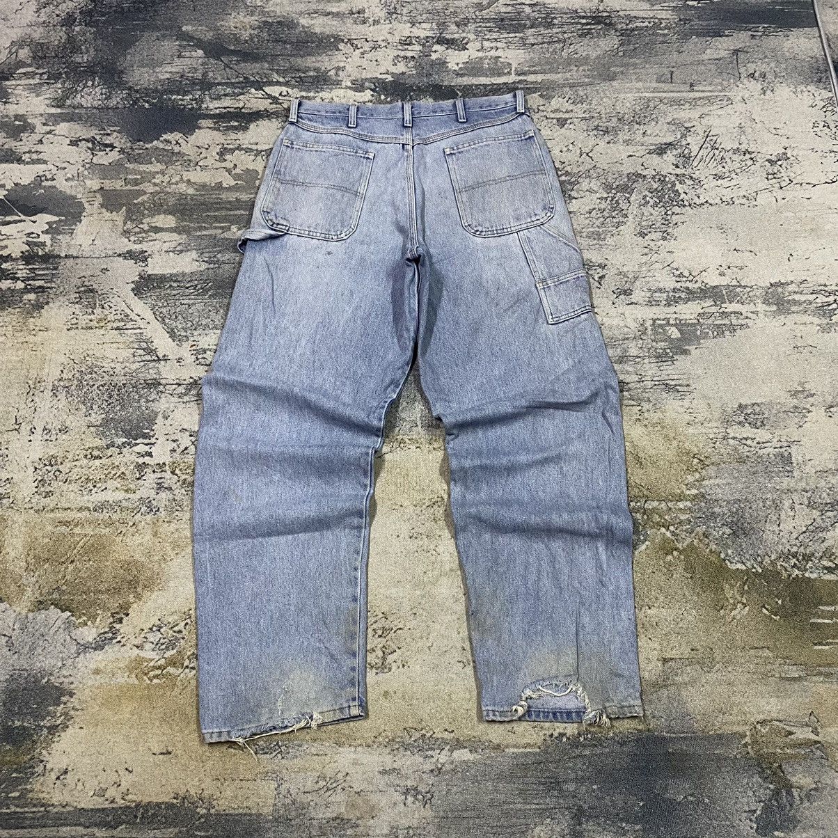14th Addiction × If Six Was Nine × JNCO Vintage Rustler Light Washed Carpenter Baggy Denim Jeans Size US 34 / EU 50 - 10 Thumbnail