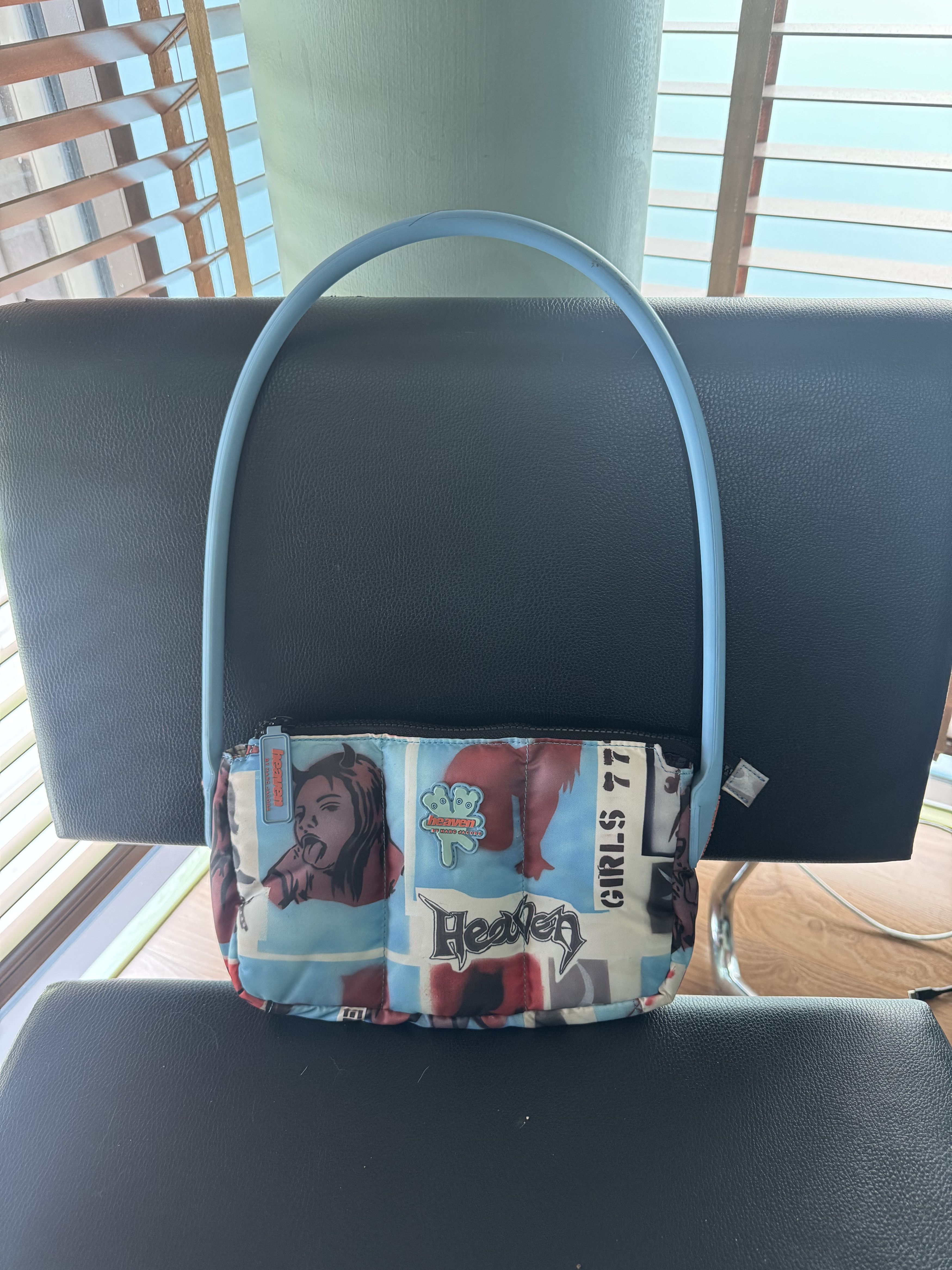 Heaven by Marc Jacobs Heaven By Marc Jacobs Blue Girl Face Print Puffer Bag Size ONE SIZE - 5 Thumbnail