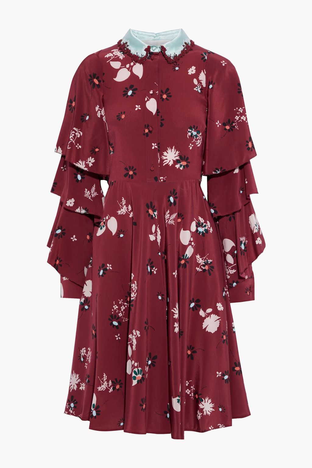 Valentino o1y0326 Midi Dress in Multicolor Size S / US 4 / IT 40 - 1 Thumbnail