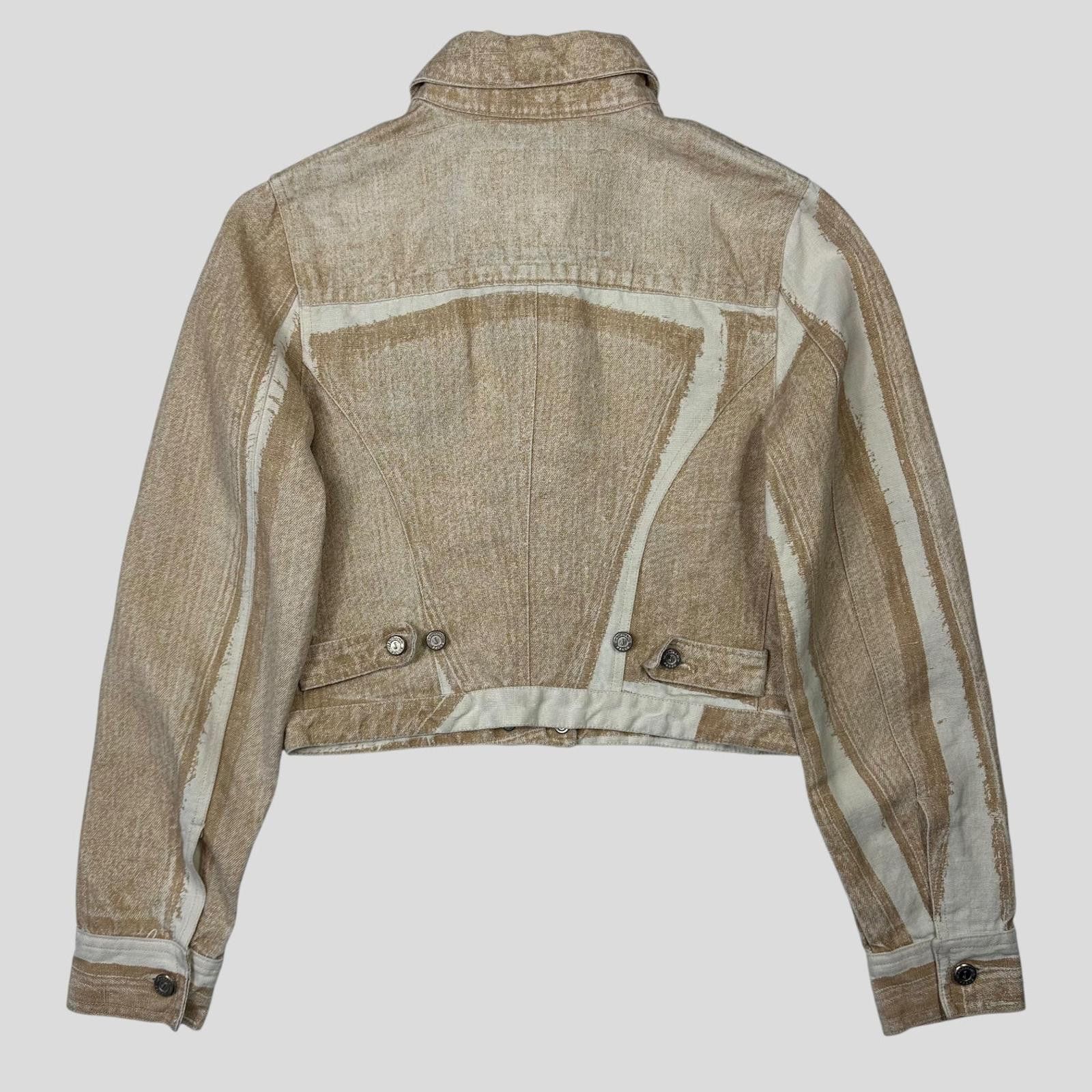 Designer Gianfranco Ferre 90’s Sublimation Acid Wash Hemp Jacket XS/S Size S / US 4 / IT 40 - 2 Thumbnail