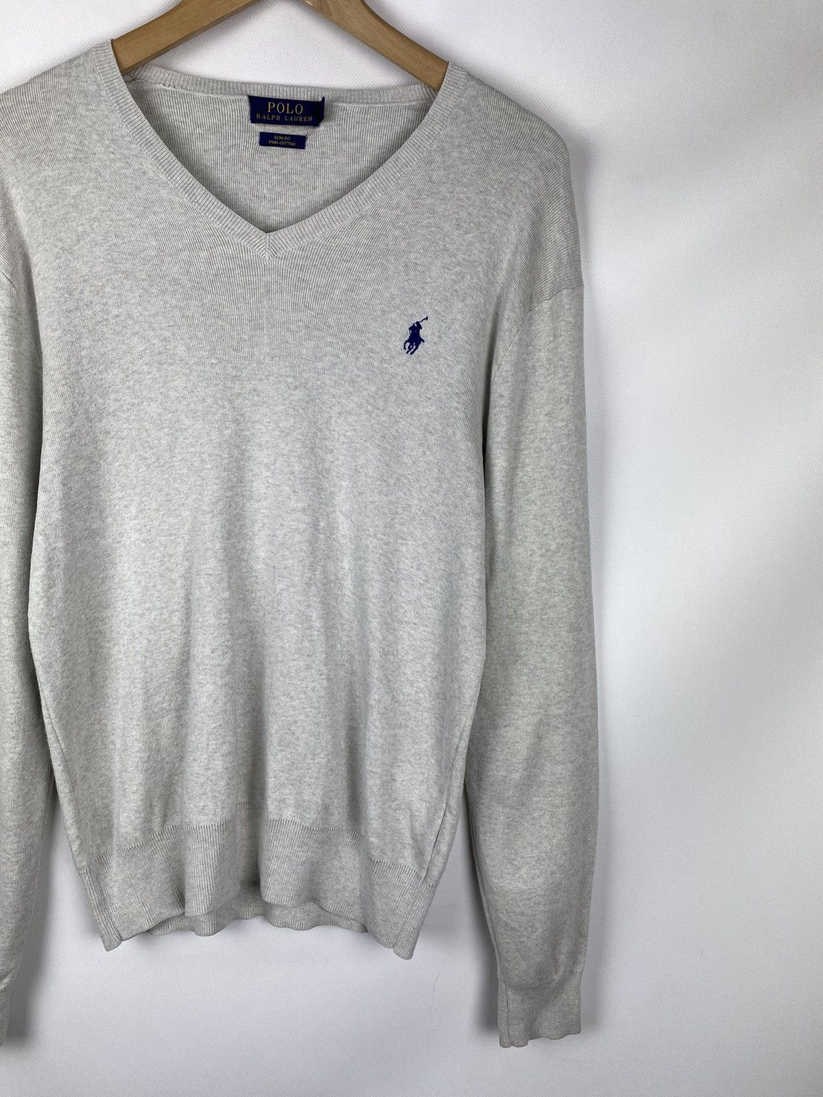 Polo Ralph Lauren Polo Ralph Lauren men’s pima cotton v-neck sweater pullover Size US S / EU 44-46 / 1 - 3 Thumbnail