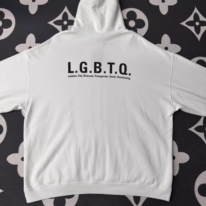 Balenciaga Balenciaga Rainbow flag white hoodie Size US XS / EU 42 / 0 - 3 Thumbnail