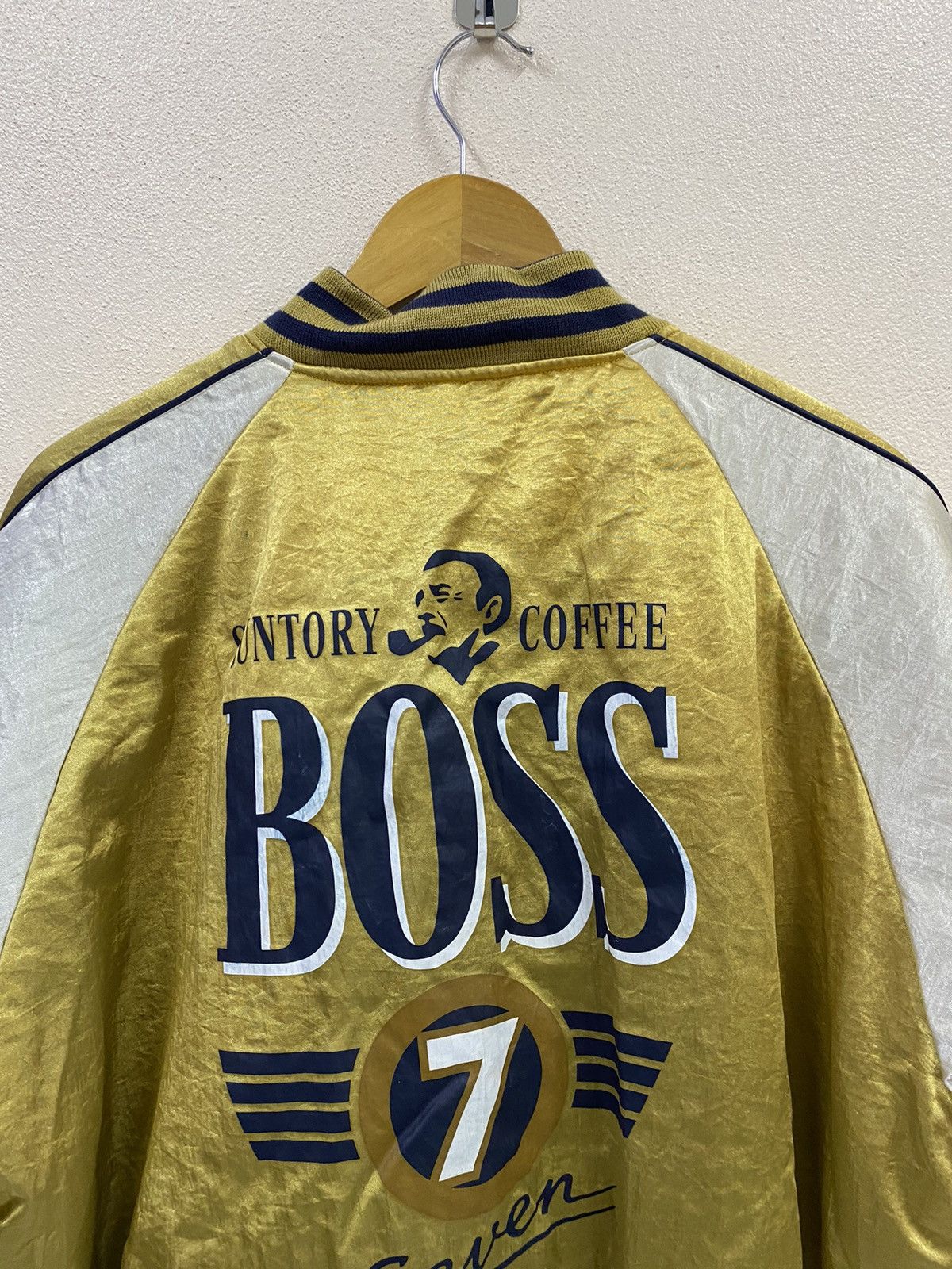 Vintage Vtg Suntory Coffe Boss 7 Bomber Jacket ( Revisible ) Size US L / EU 52-54 / 3 - 2 Thumbnail