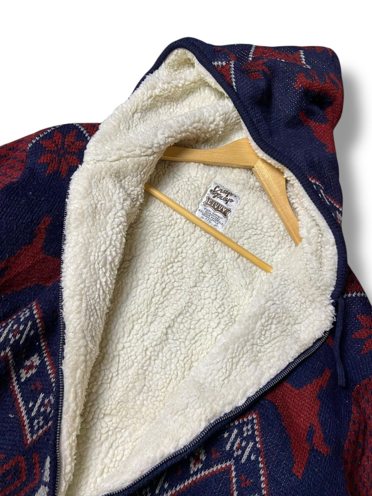 Japanese Brand × Vintage Vintage CIVVY Wool Hooded Jacket (119) Size US S / EU 44-46 / 1 - 3 Thumbnail