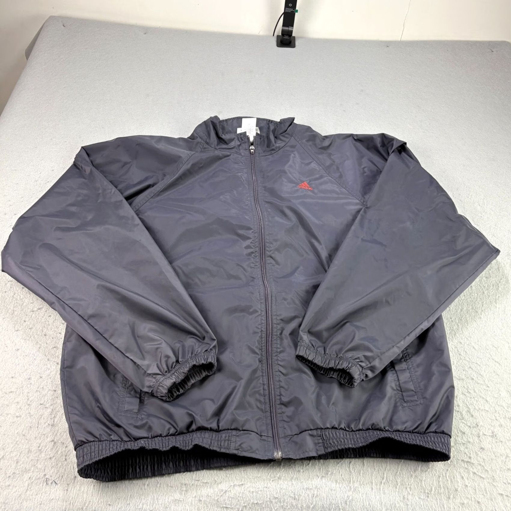 Adidas VINTAGE adidas Jacket Mens XL Blue Windbreaker Full Zip Lightweight Y2K Size US XL / EU 56 / 4 - 2 Thumbnail