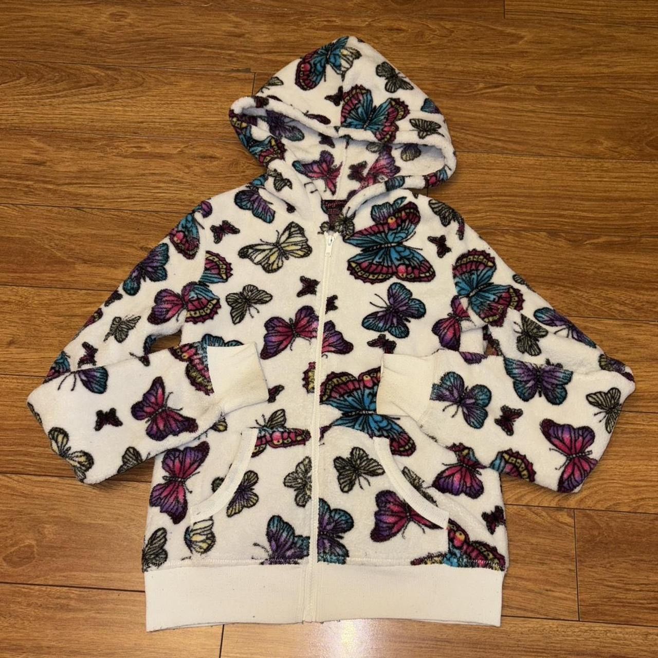 Other Y2K butterfly print zip up fleece hoodie Size XS / US 0-2 / IT 36-38 - 1 Thumbnail