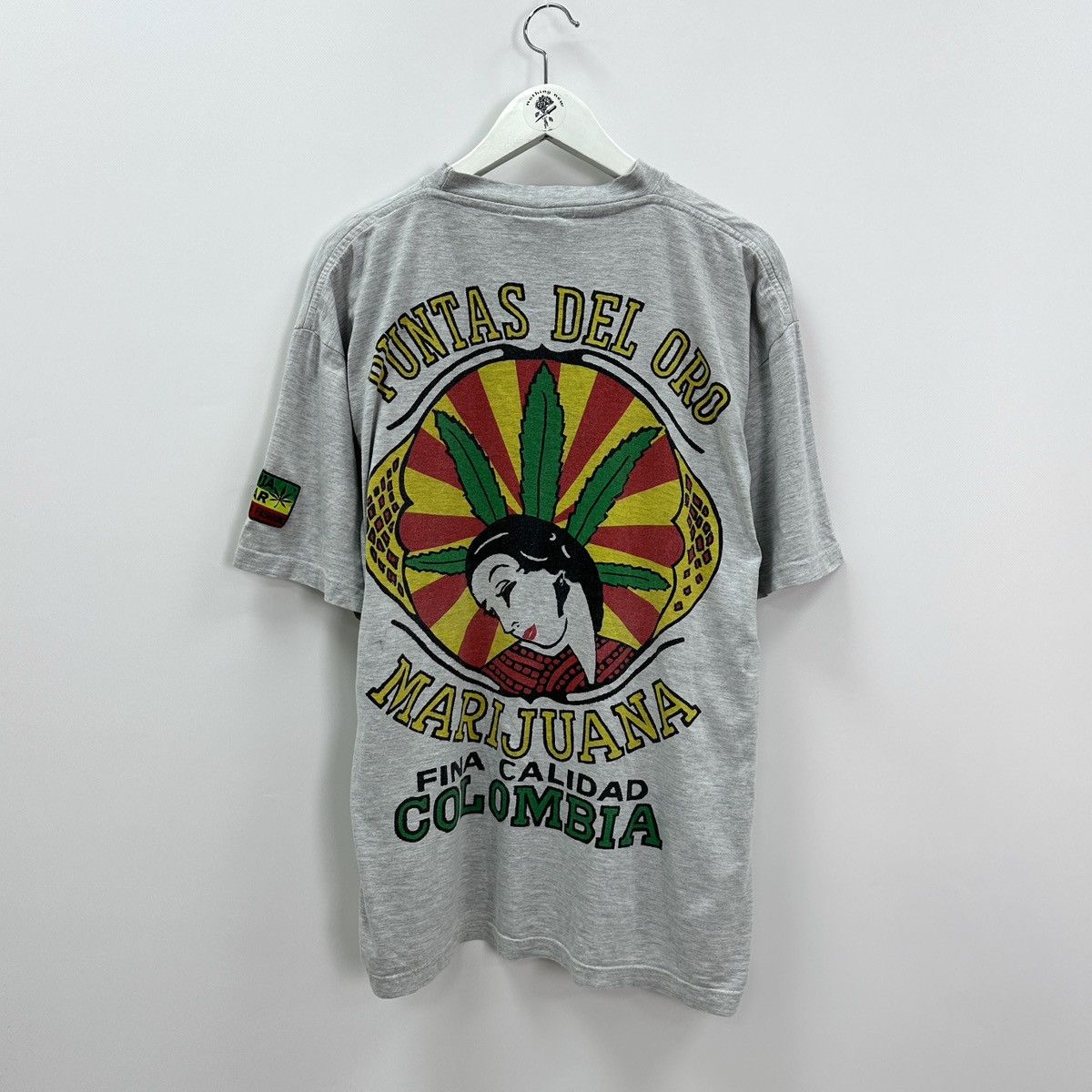 Vintage Vintage 90s Weed Ganja Wear Puntas del Oro Marijuana tee y2k Size US XL / EU 56 / 4 - 1 Thumbnail