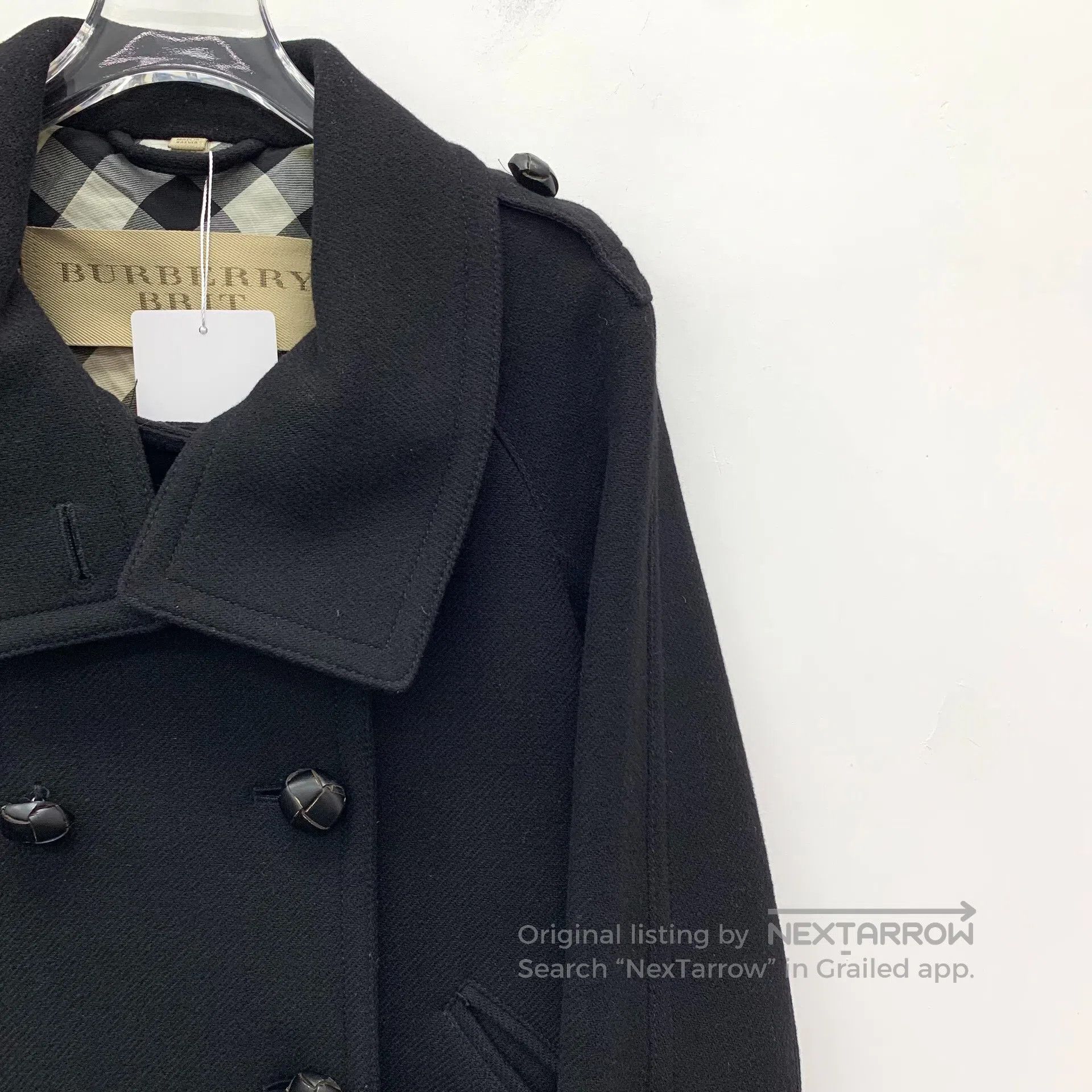 Burberry Burberry Black wool lapel double-breasted long sleeve coat Size US S / EU 44-46 / 1 - 3 Thumbnail