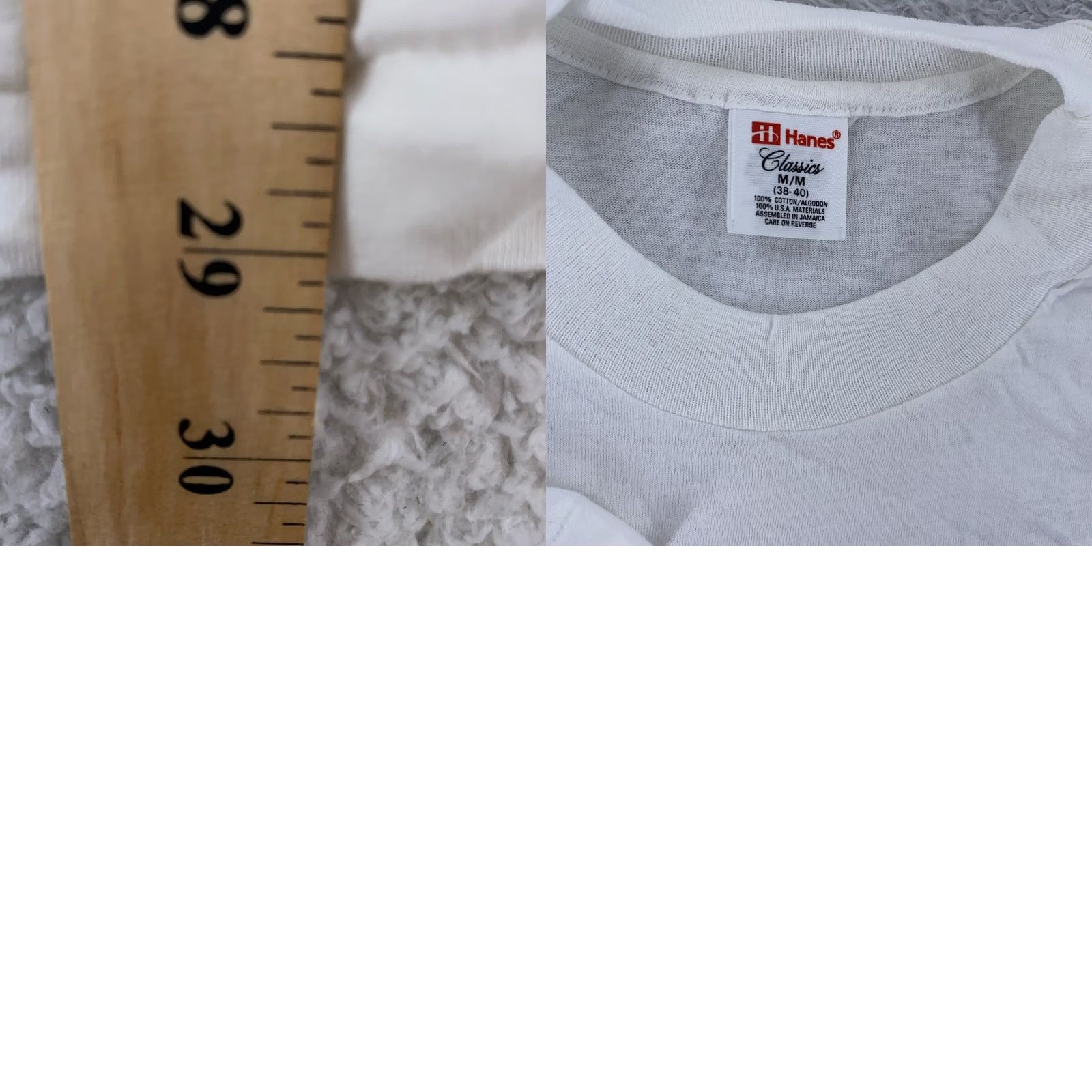 Hanes Hanes Shirt Small White Crewneck Short Sleeve Vintage 90s Tee Men Size US S / EU 44-46 / 1 - 8 Thumbnail