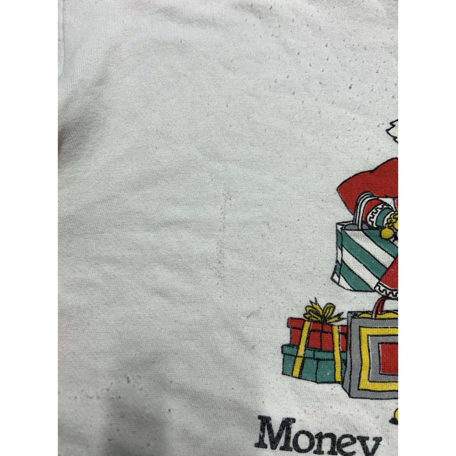 Vintage VINTAGE 80s crewneck sweatshirt money isn’t everything shopping animal funny XL Sweatshirt Mens White Regular Pullover Size US XL / EU 56 / 4 - 5 Thumbnail