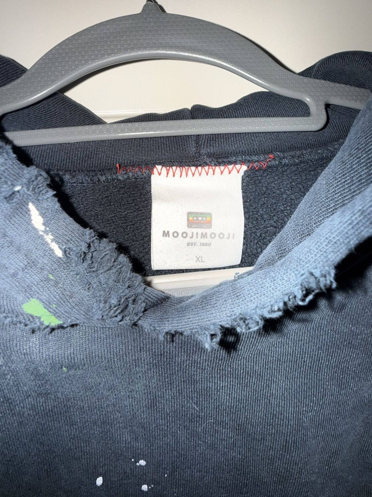 MOOJIMOOJIUS MOOJIMOOJI Ripped Paint HOODIE Size US XL / EU 56 / 4 - 3 Thumbnail