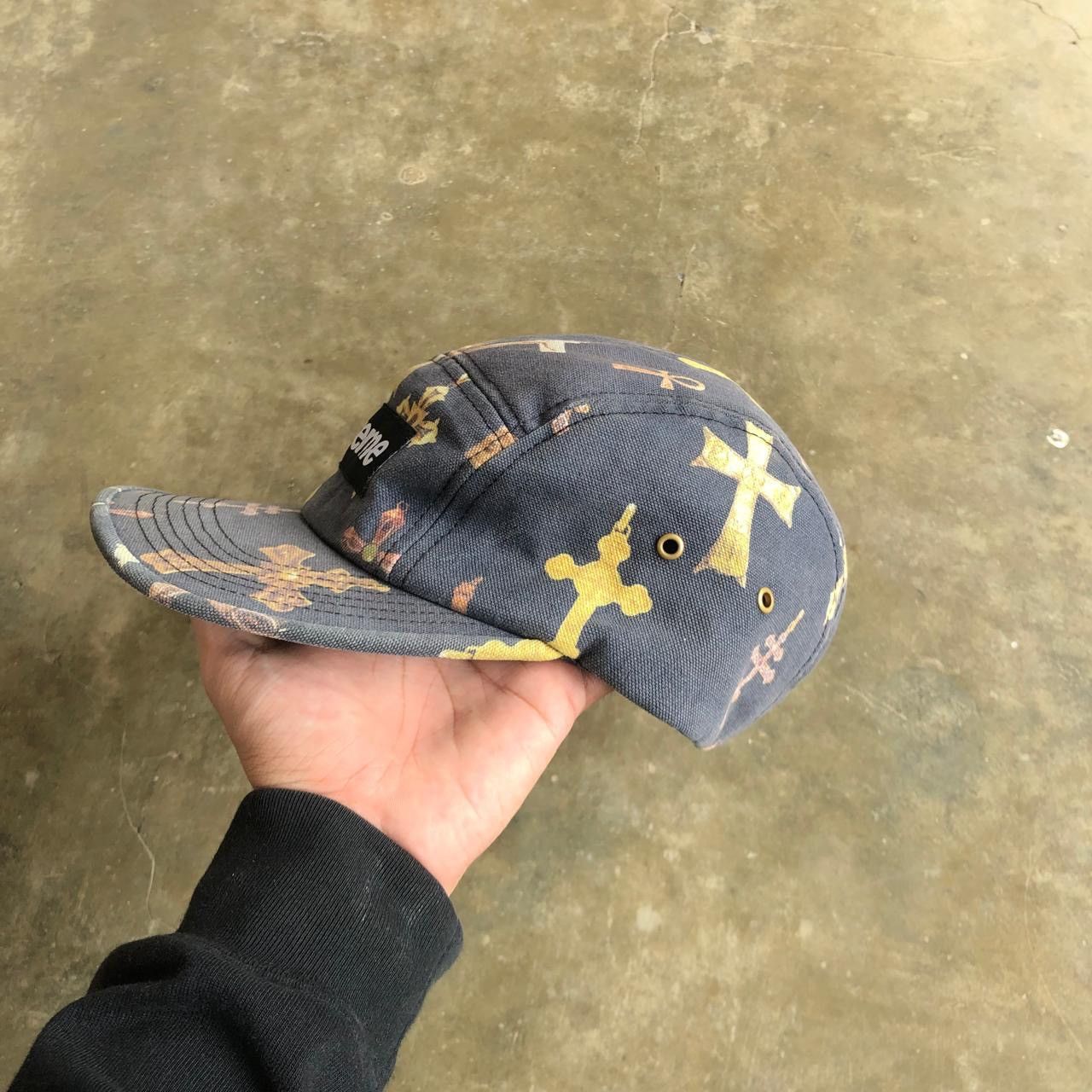 Supreme SS 13 Supreme Crosses Camp Cap Black Washed Size ONE SIZE - 4 Thumbnail