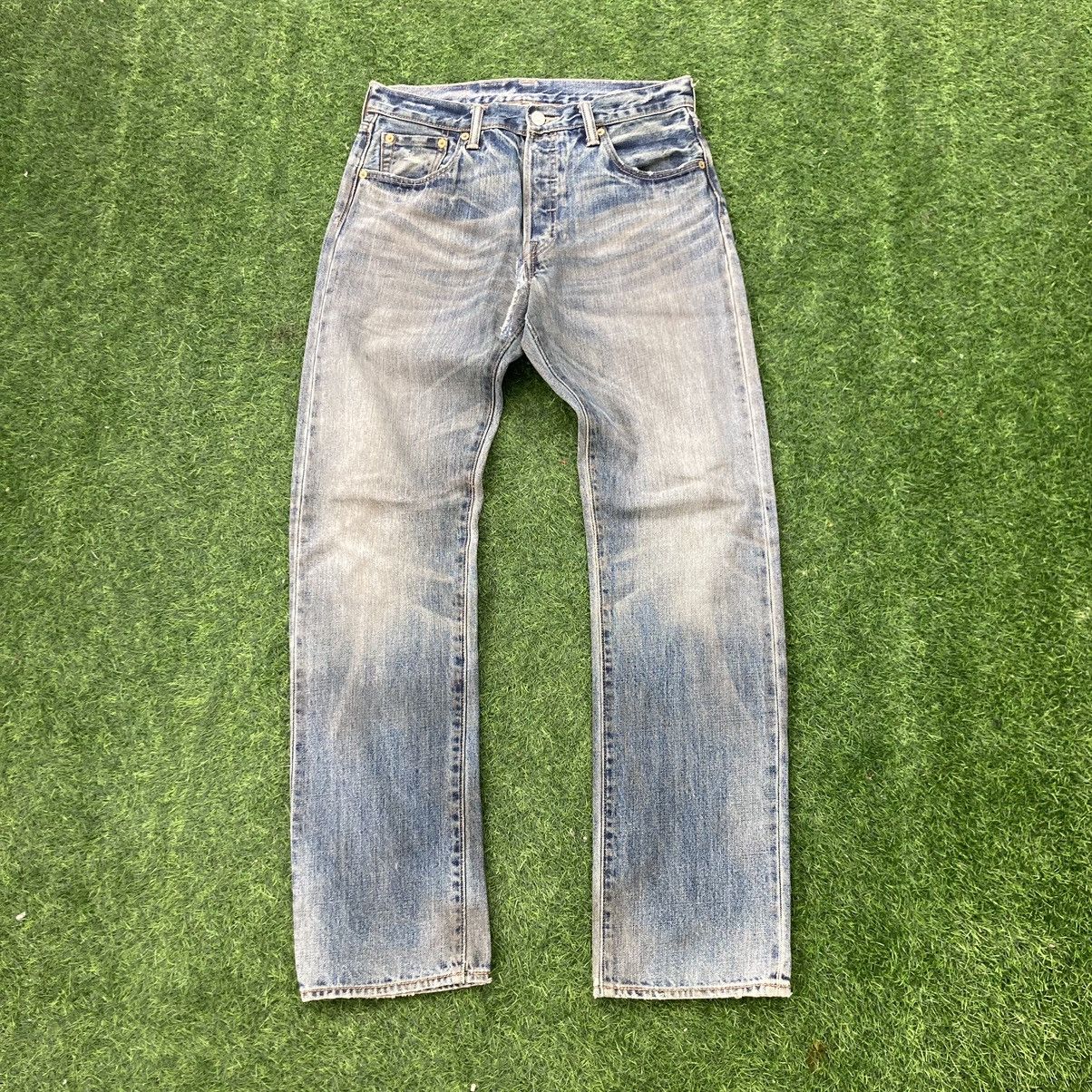image of Distressed Denim x Levis Levi’S 501 Distressed Jeans in Blue, Men's (Size 32)
