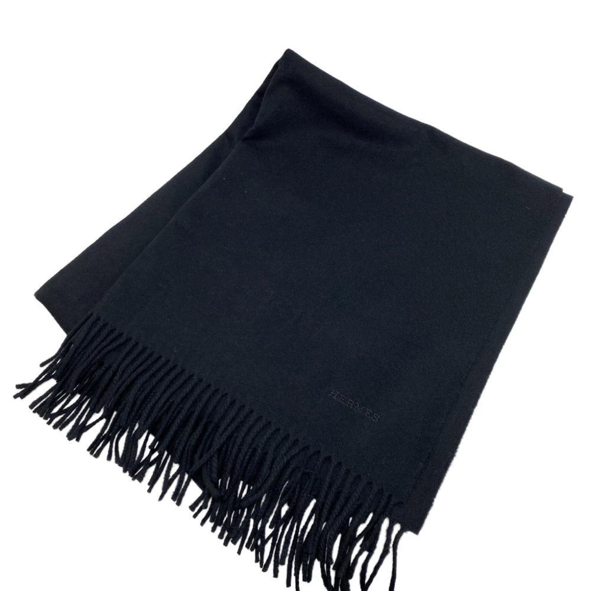 image of Hermes Logo Muffler Black Men Women