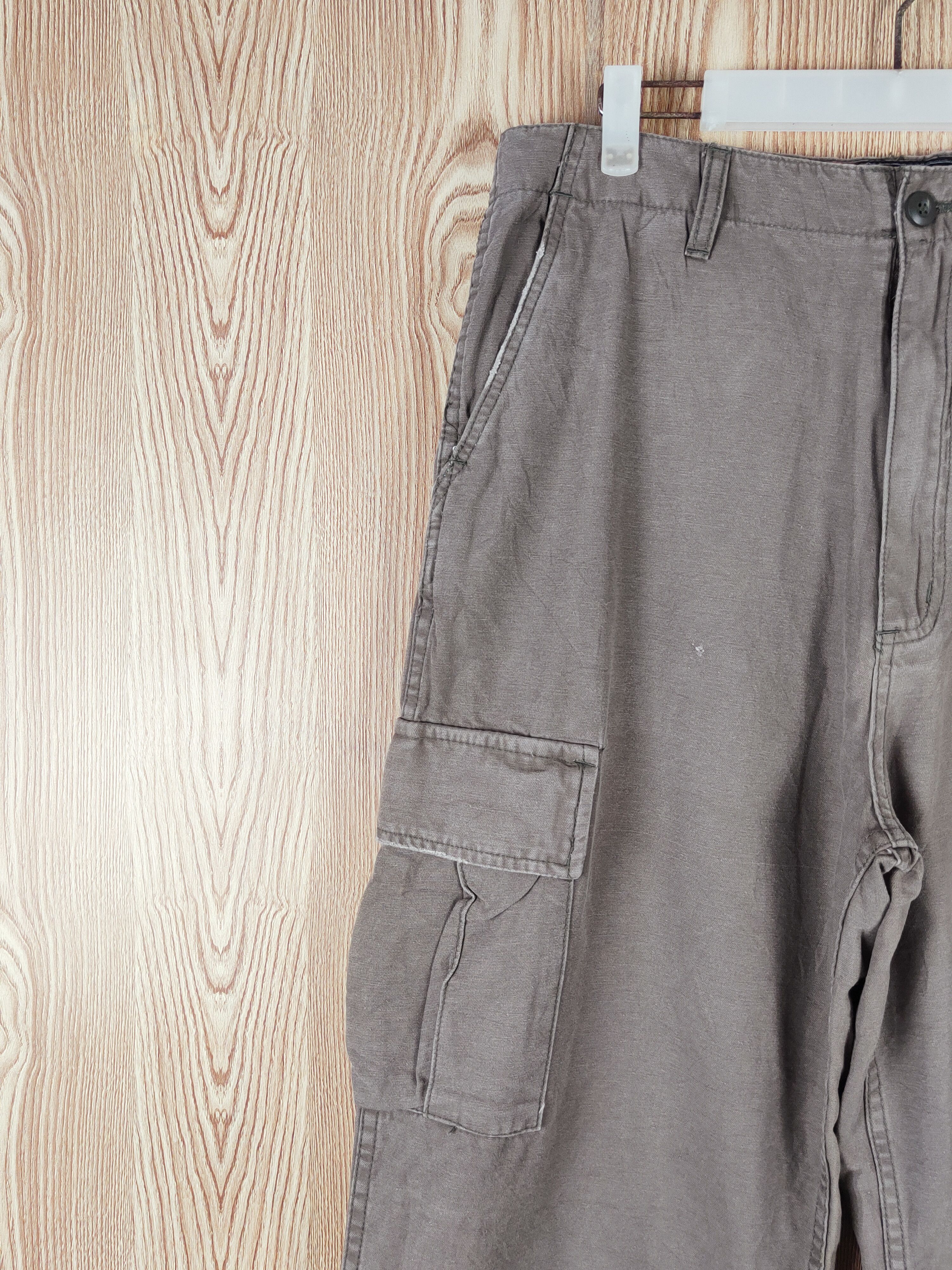 Japanese Brand Baycrest Dark Brown Faded Multipocket Cargo Pants #W323 Size US 34 / EU 50 - 3 Thumbnail