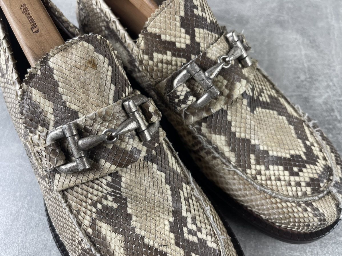Other Opinion Leader Handcrafted Snake Embossed Horse Bit Loafers Size US 9 / EU 42 - 4 Thumbnail