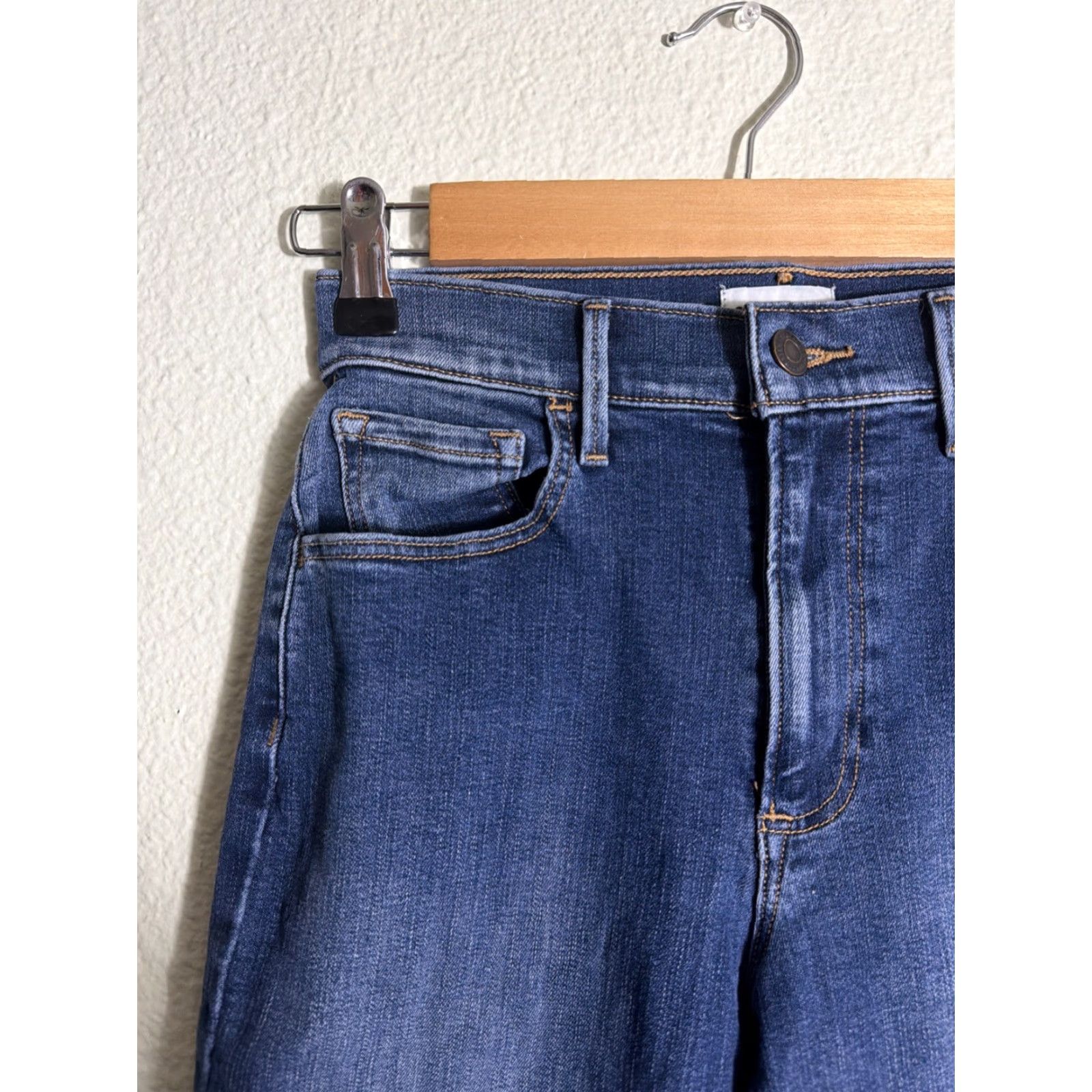 Vintage Sunday Best Jeans Women Skinny Dark Wash 00 22x27 Cotton Elastic Blue Mens? Size 40" / US 18 - 4 Thumbnail