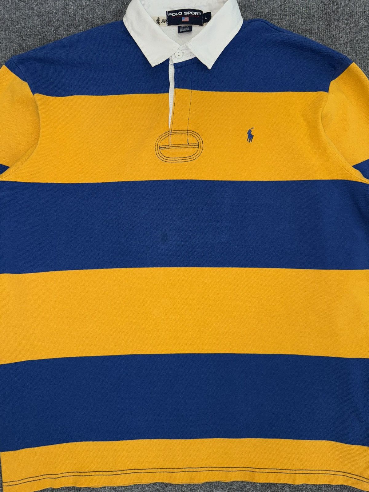 Polo Ralph Lauren Vintage Polo Sport RL Stripe Rugby “7” L Size US L / EU 52-54 / 3 - 2 Thumbnail
