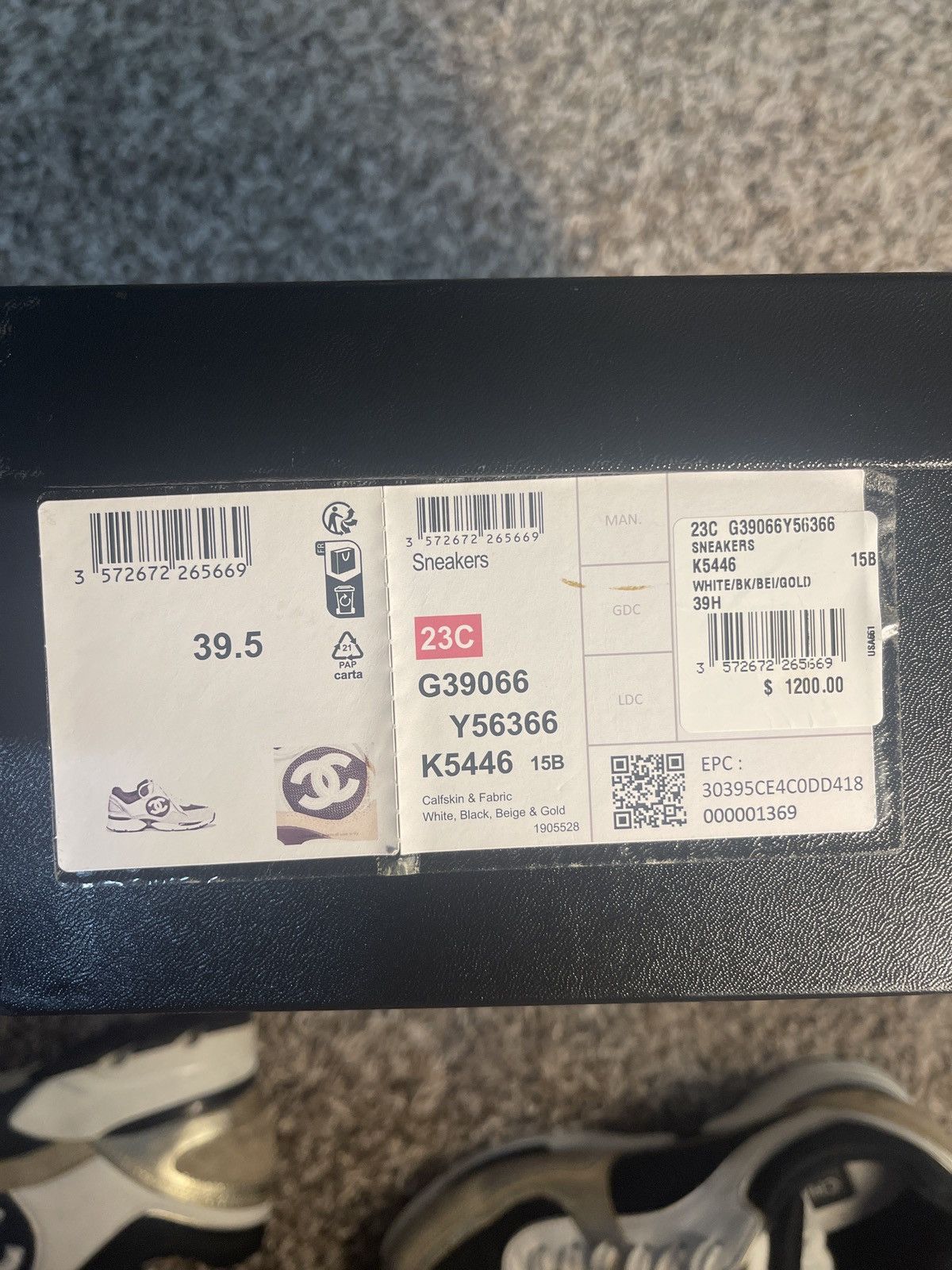 Chanel Chanel White/Gold Low Top Sneakers Size US 7 / EU 40 - 9 Thumbnail