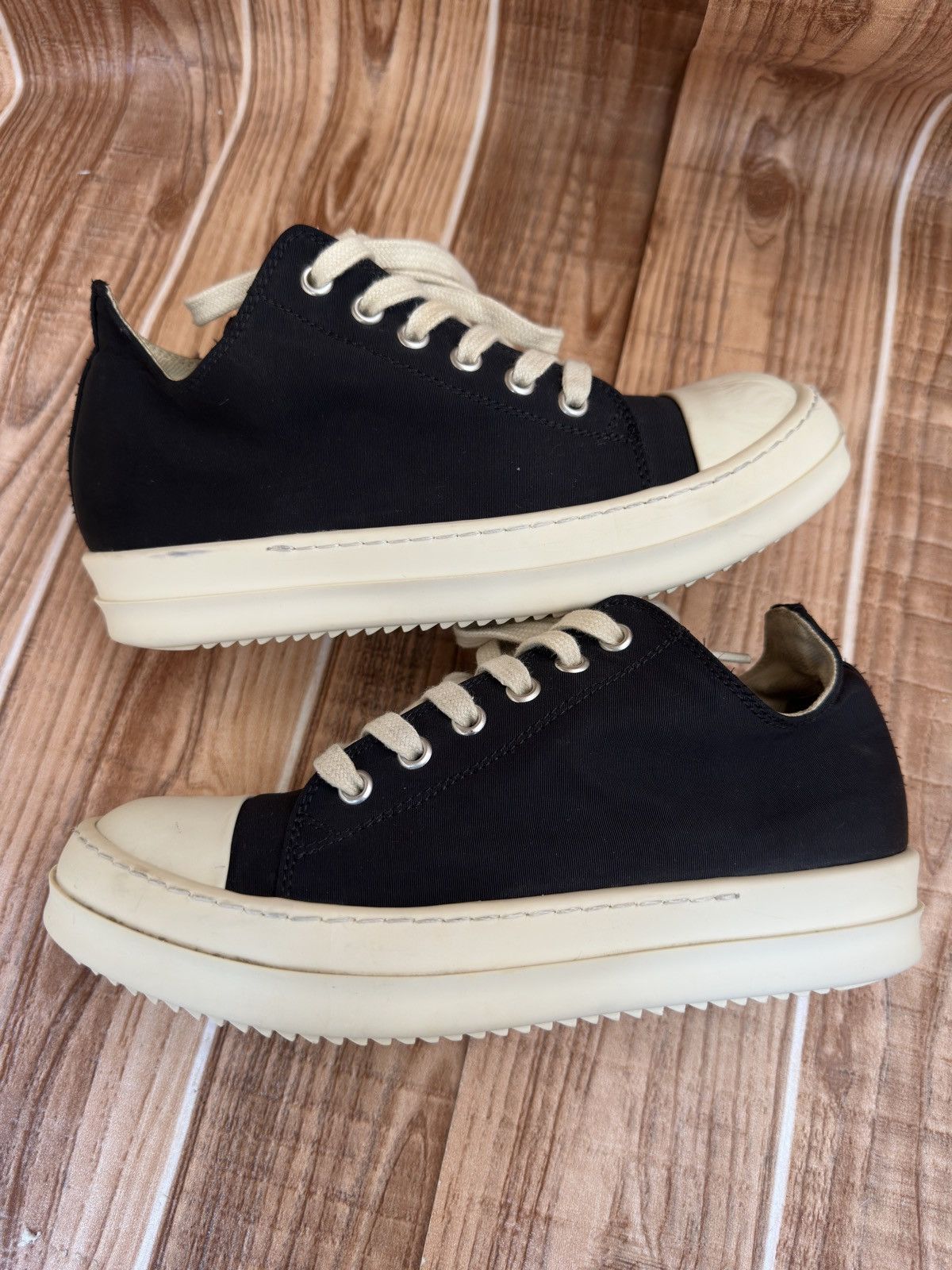 Rick Owens Rick Owens DRKSHDW Nylon Ramones Low Top Sneakers Size US 6 / IT 36 - 14 Thumbnail