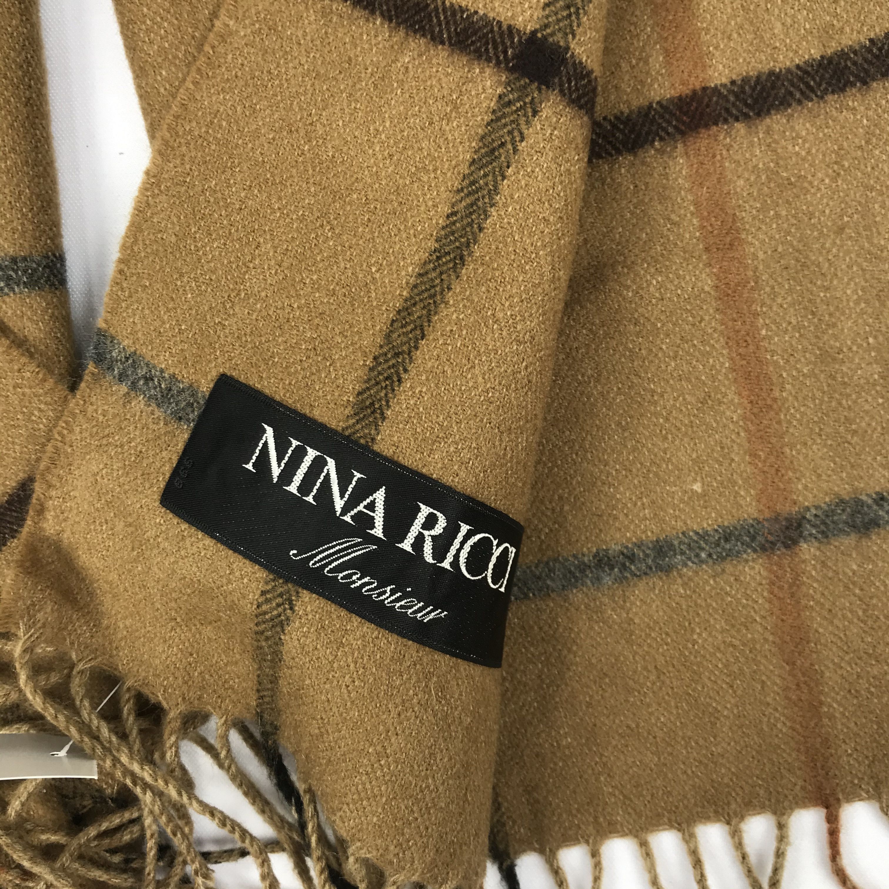 Nina Ricci Vintage Nina Ricci Scarf Muffler Wool Cashmere Scarves Size ONE SIZE - 4 Thumbnail