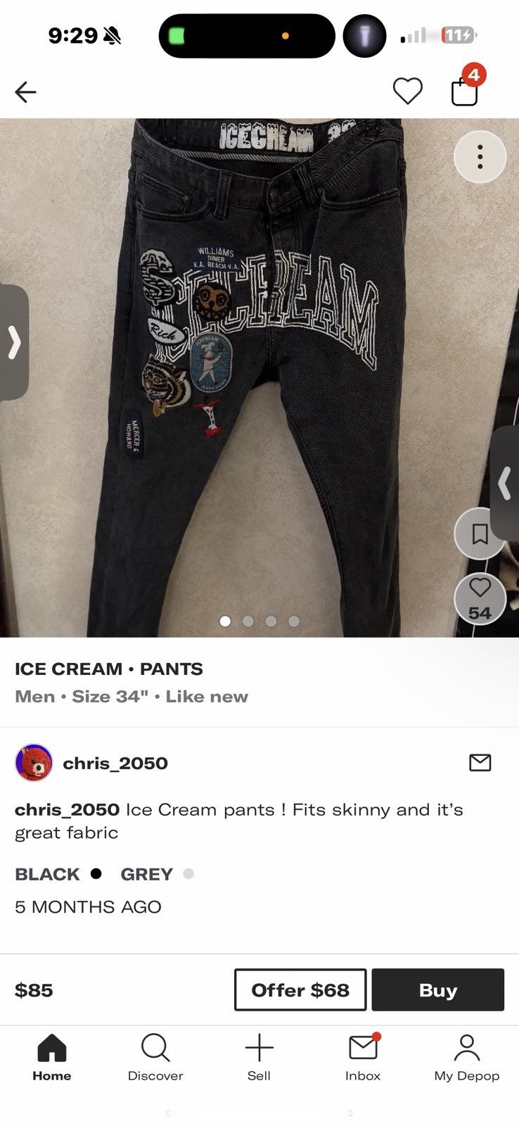 Icecream Icecream embroidered jeans Size US 38 / EU 54 - 2 Thumbnail