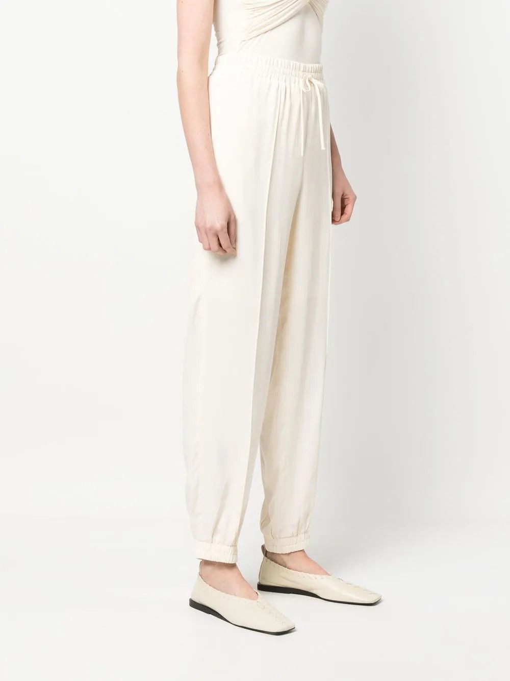 Jil Sander o1y1025 Jogger in White Size 26" / US 2 / IT 38 - 2 Thumbnail