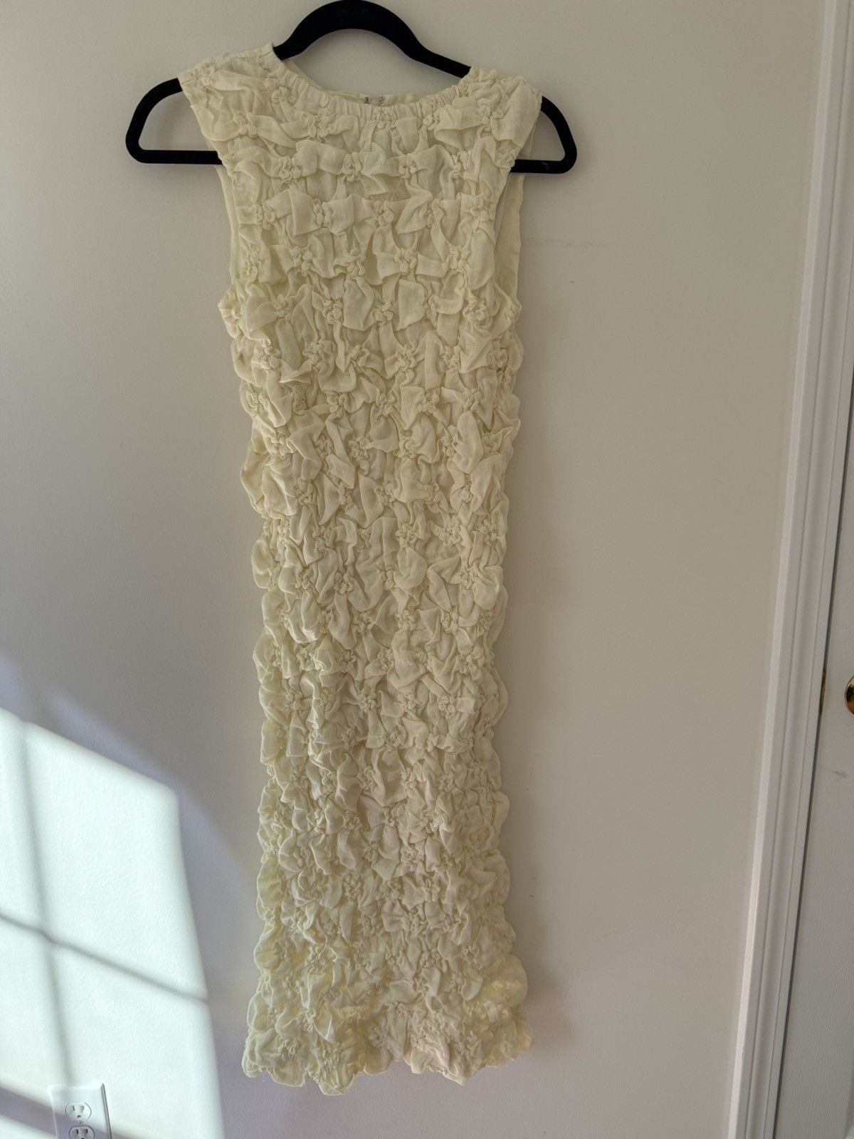 MINJUKIM MINJUKIM white floral ruffle midi dress Size XS / US 0-2 / IT 36-38 - 3 Thumbnail