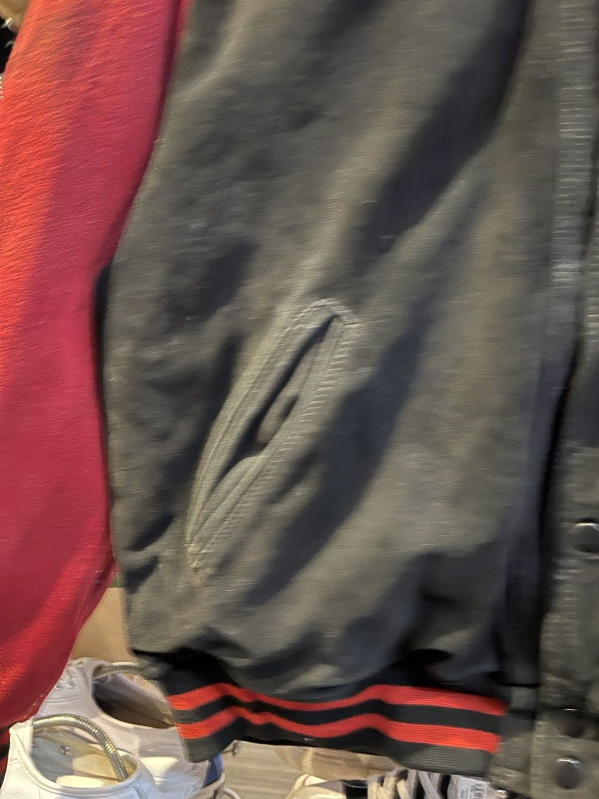 Flax-en-provence Suede Leather Bomber Style Jacket