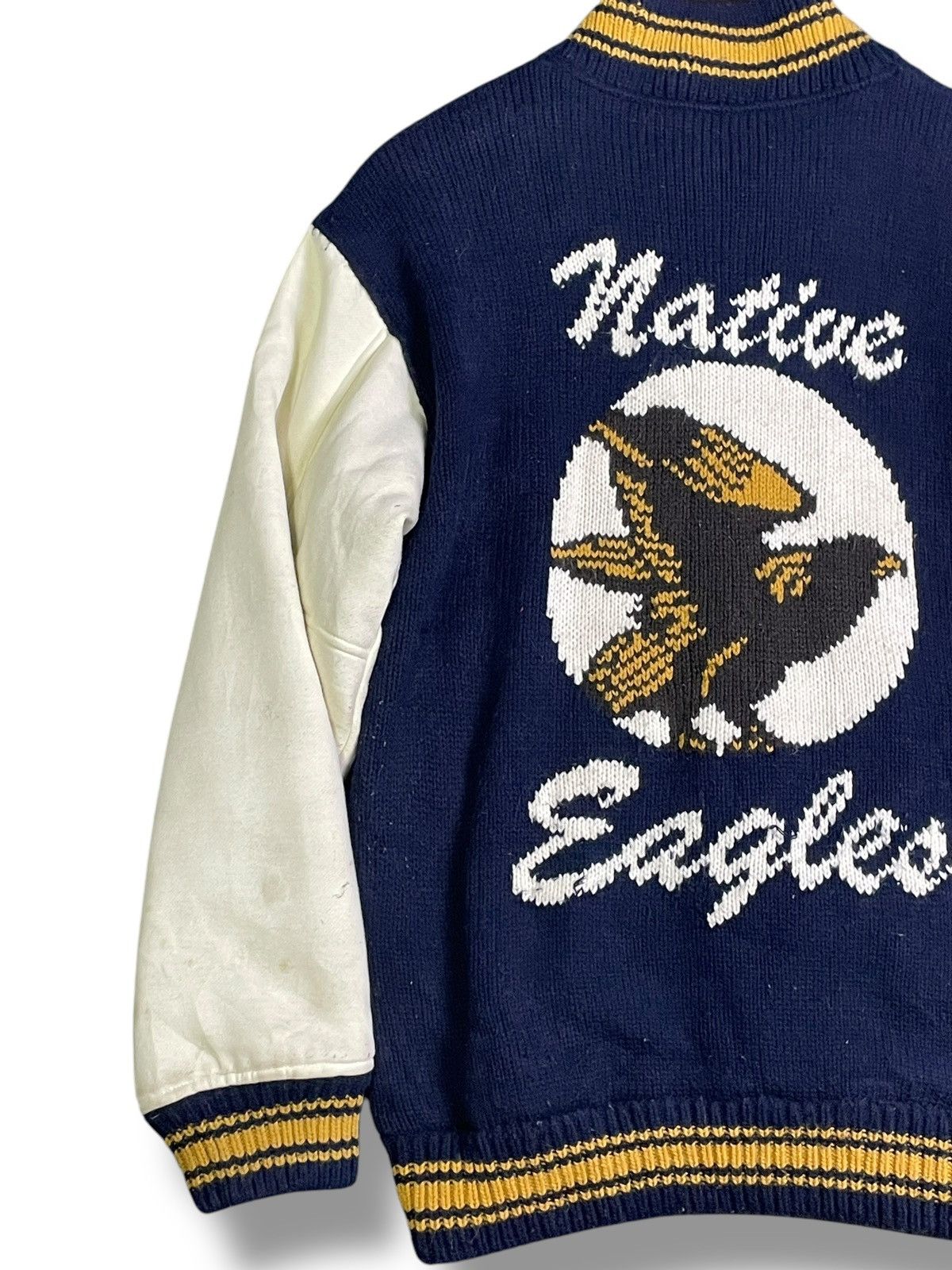 Japanese Brand × Vintage Generate Original x Native Eagles Knitted Varsity (36) Size US L / EU 52-54 / 3 - 5 Thumbnail