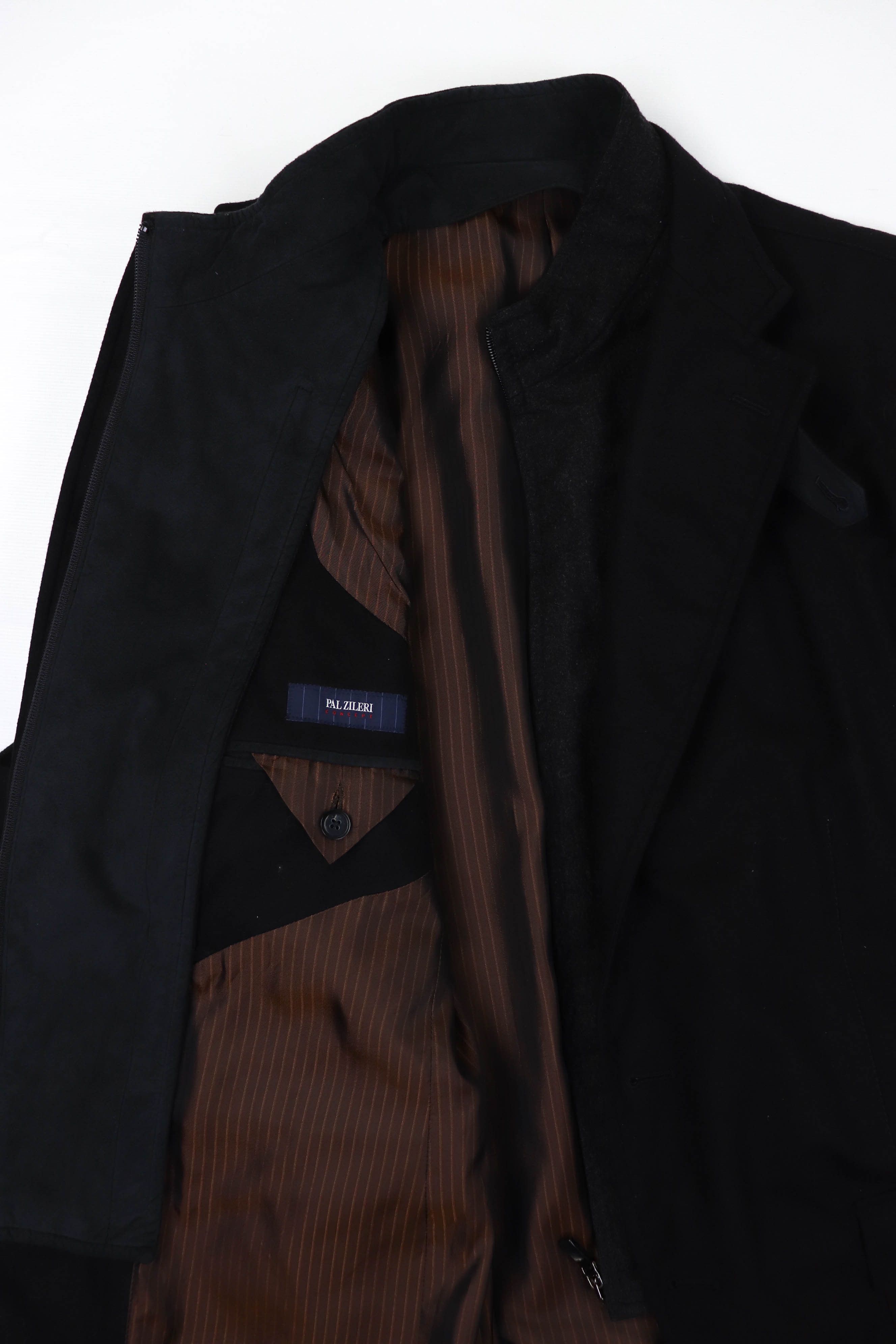 Pal Zileri PAL ZILERI Concept Black Wool Sport Coat Blazer Jacket Size 48R - 18 Thumbnail