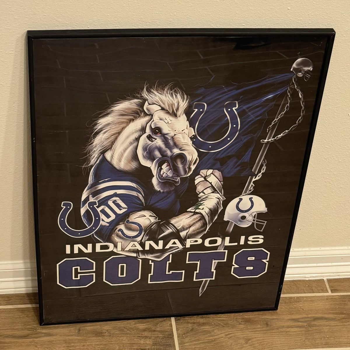 Liquid Blue × NFL × Vintage 2006 NFL Indianapolis Colts 28.5x22.5 Framed Football Poster Size ONE SIZE - 1 Thumbnail