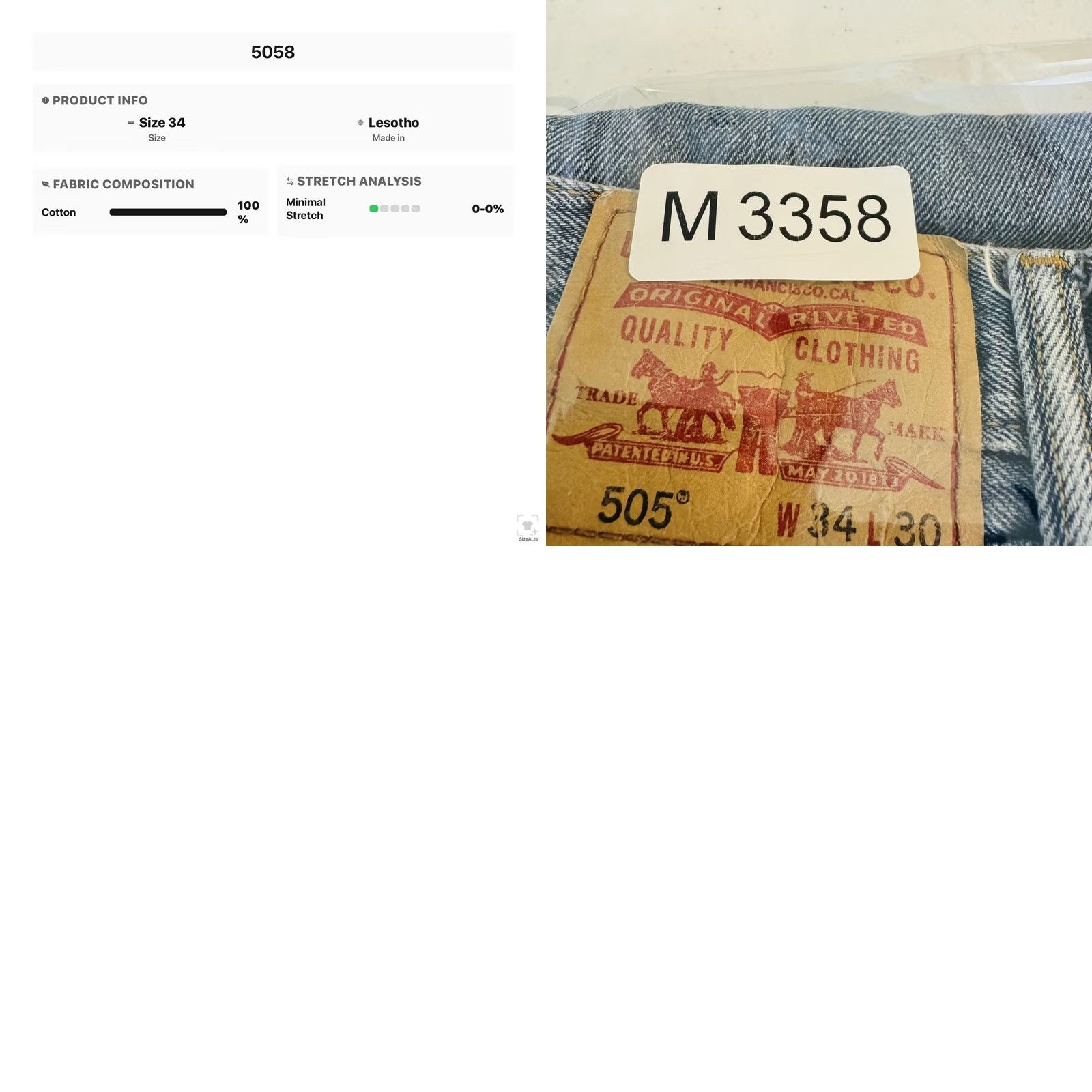 Levi's Levi's 505 Jeans Mens Regular Straight Blue Medium Wash Zip Fly 34x30 Denim Cotton Logo Pocket 5-Pocket Belt Loops Size US 34 / EU 50 - 9 Thumbnail