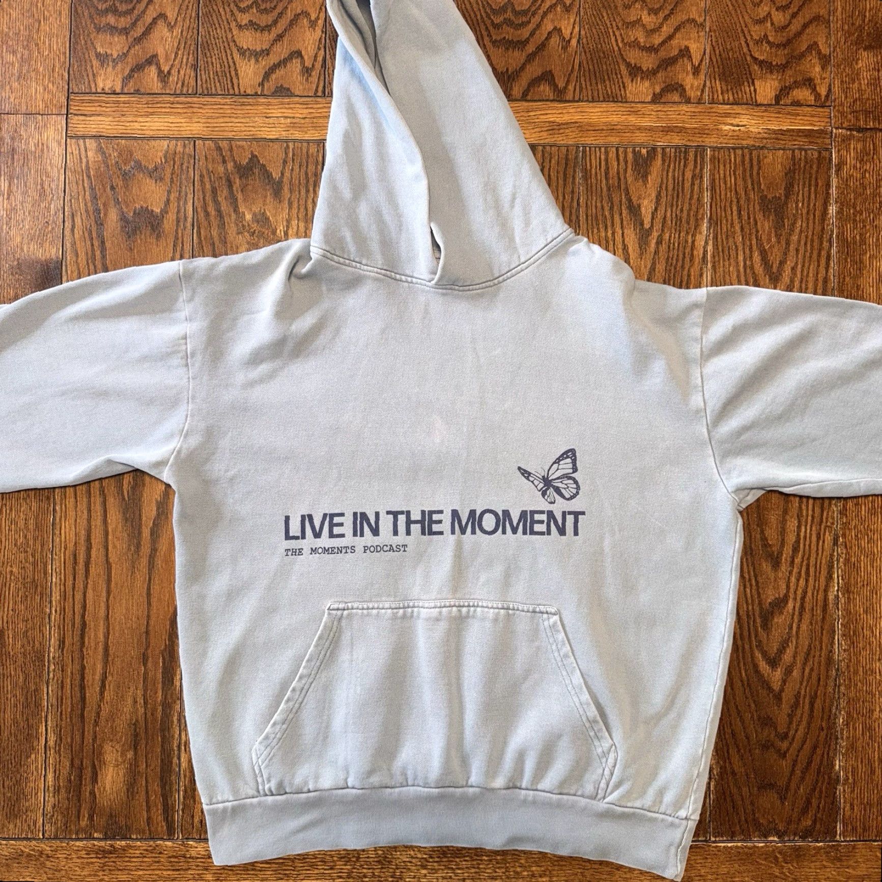 Olive THE MOMENTS PODCAST Hoodie Live In The Moment I Am A Human Being Not A Doing Size L / US 10 / IT 46 - 3 Thumbnail