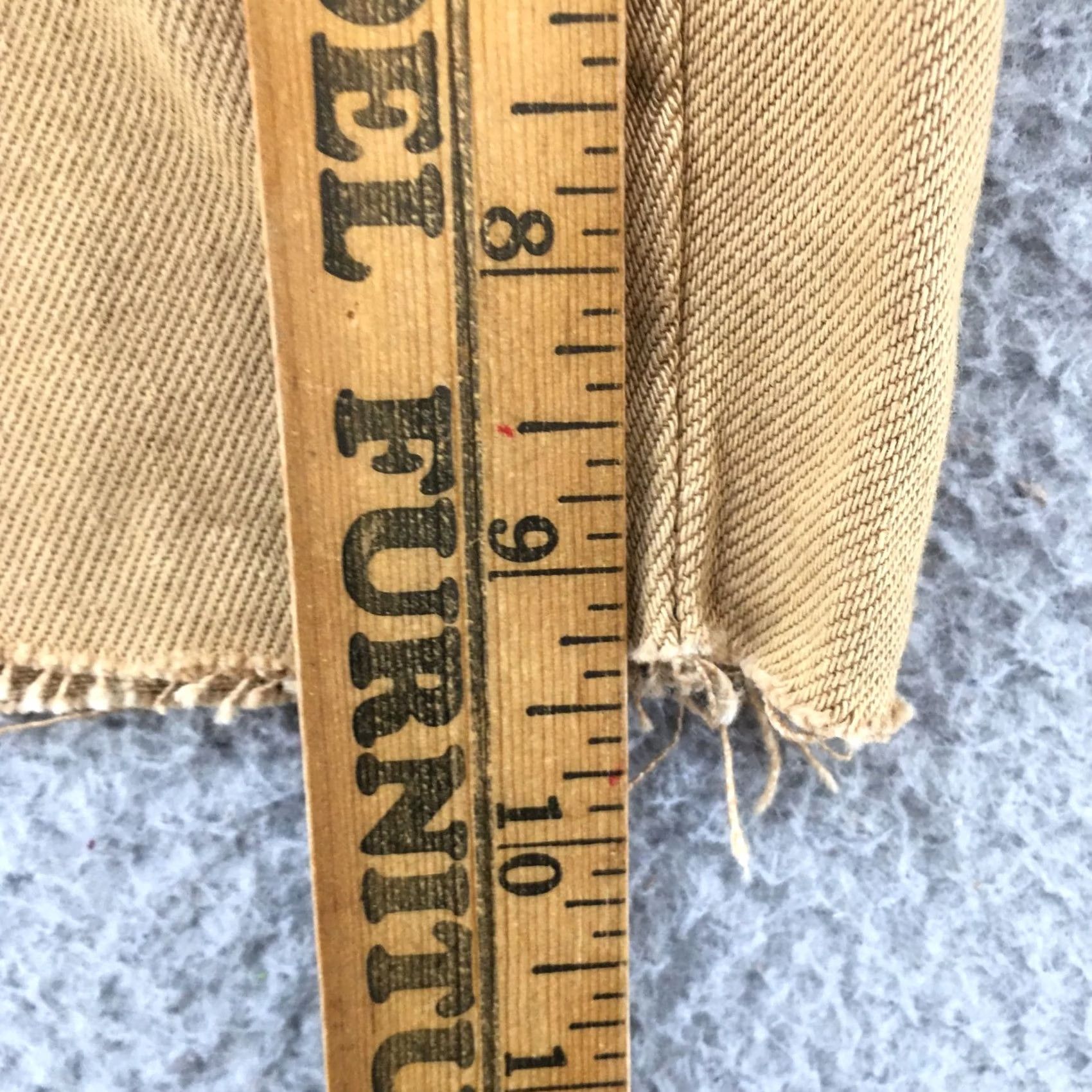 Vintage Arizona Jean Co Baggy Bermuda Shorts Mens 46 Brown Denim Cotton Blend Casual Regular 5-Pocket Pockets Beltless Zip Front 9.5in Inseam Size US 30 / EU 46 - 7 Thumbnail