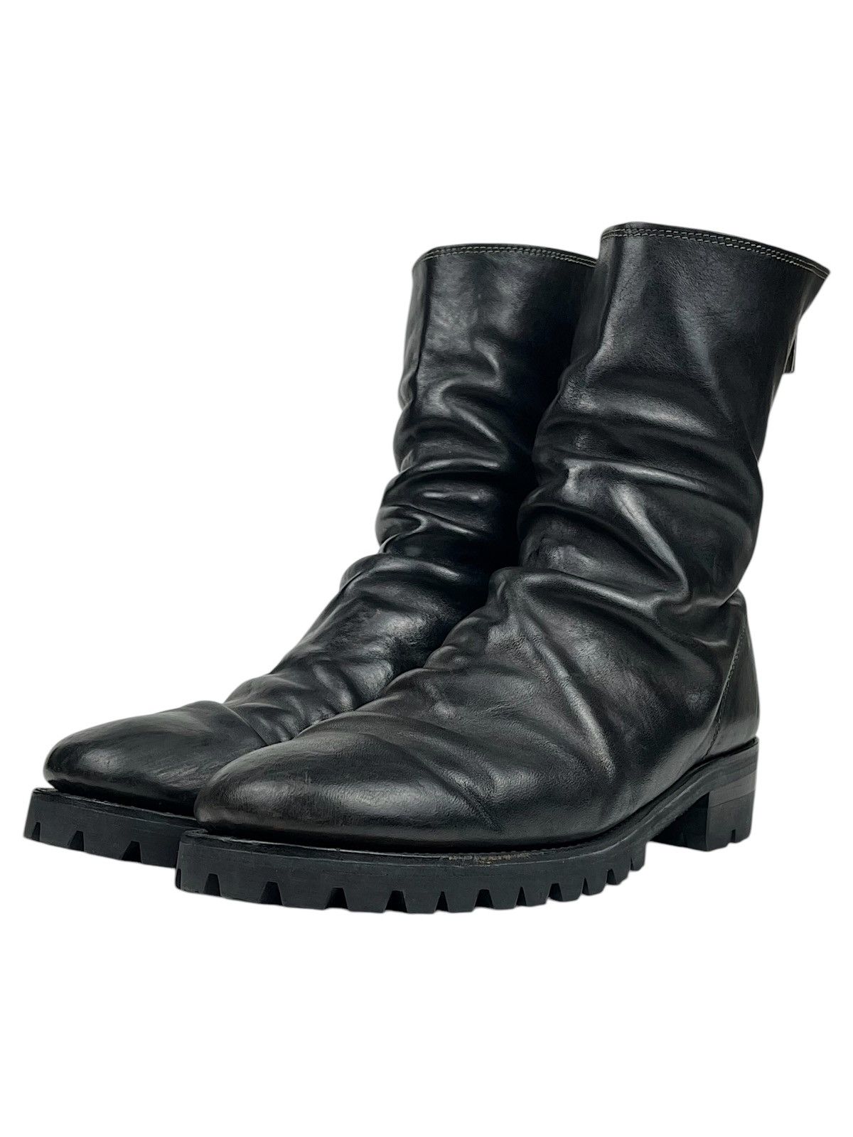 Guidi Guidi 986X Black Size 40 Back Zip Boots Horse Full Grain
