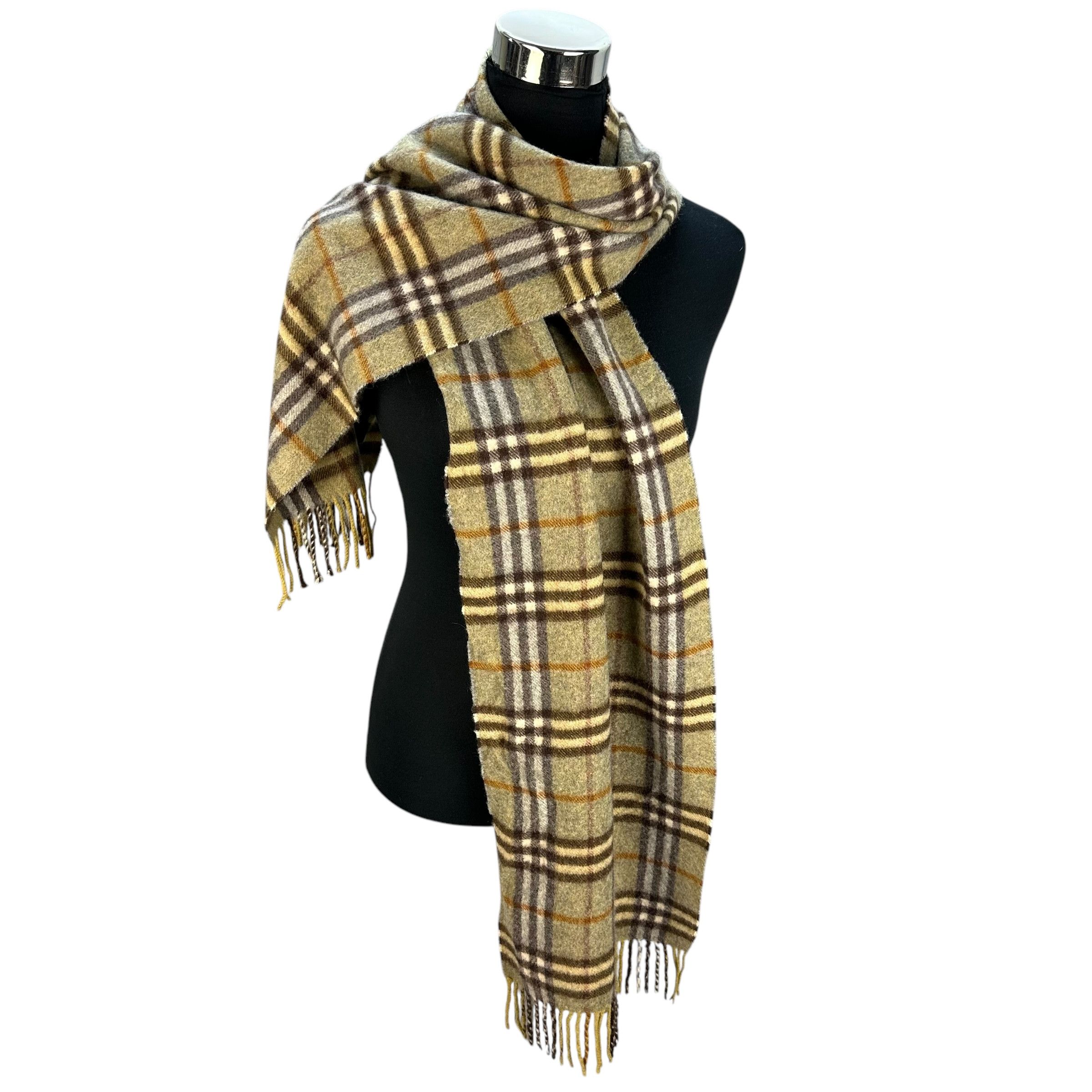 Burberry Vintage 90’s BURBERRYS Nova Check Cashmere Muffler #A65-1554 Size ONE SIZE - 1 Thumbnail