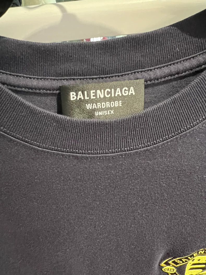 Balenciaga Balenciaga Black Golden Thread Badge Short Sleeve Size US M / EU 48-50 / 2 - 2 Thumbnail