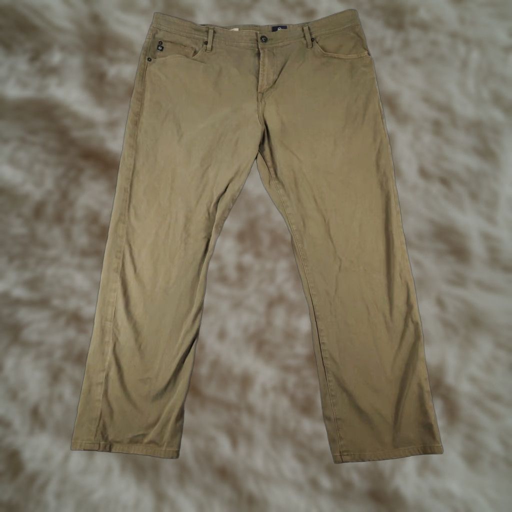 Vintage AG Adriano Goldschmied The Graduate Mens Straight Beige Jeans Pants 40x29 Extra Large XL Size US 40 / EU 56 - 1 Thumbnail