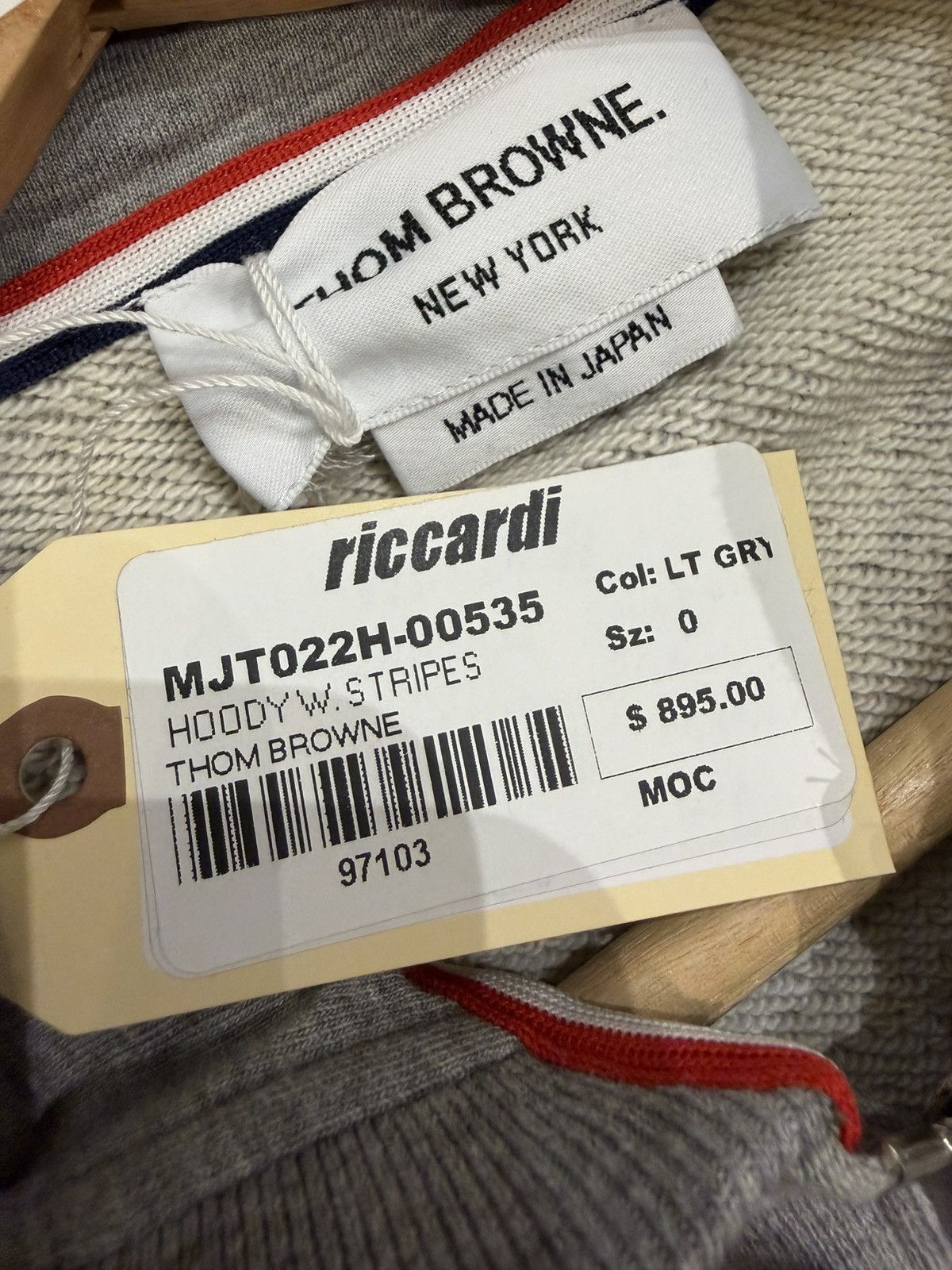 Thom Browne Thom Browne Classic 4 Bar Full Zip Up Hoodie - Grey Size US XS / EU 42 / 0 - 3 Thumbnail